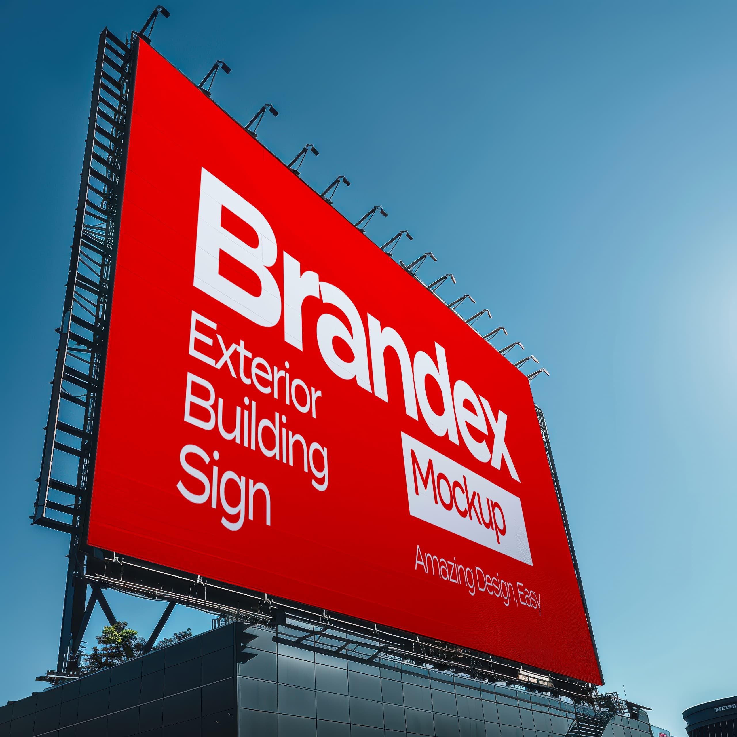 Photorealistic Urban Signage Mockup for Branding Display