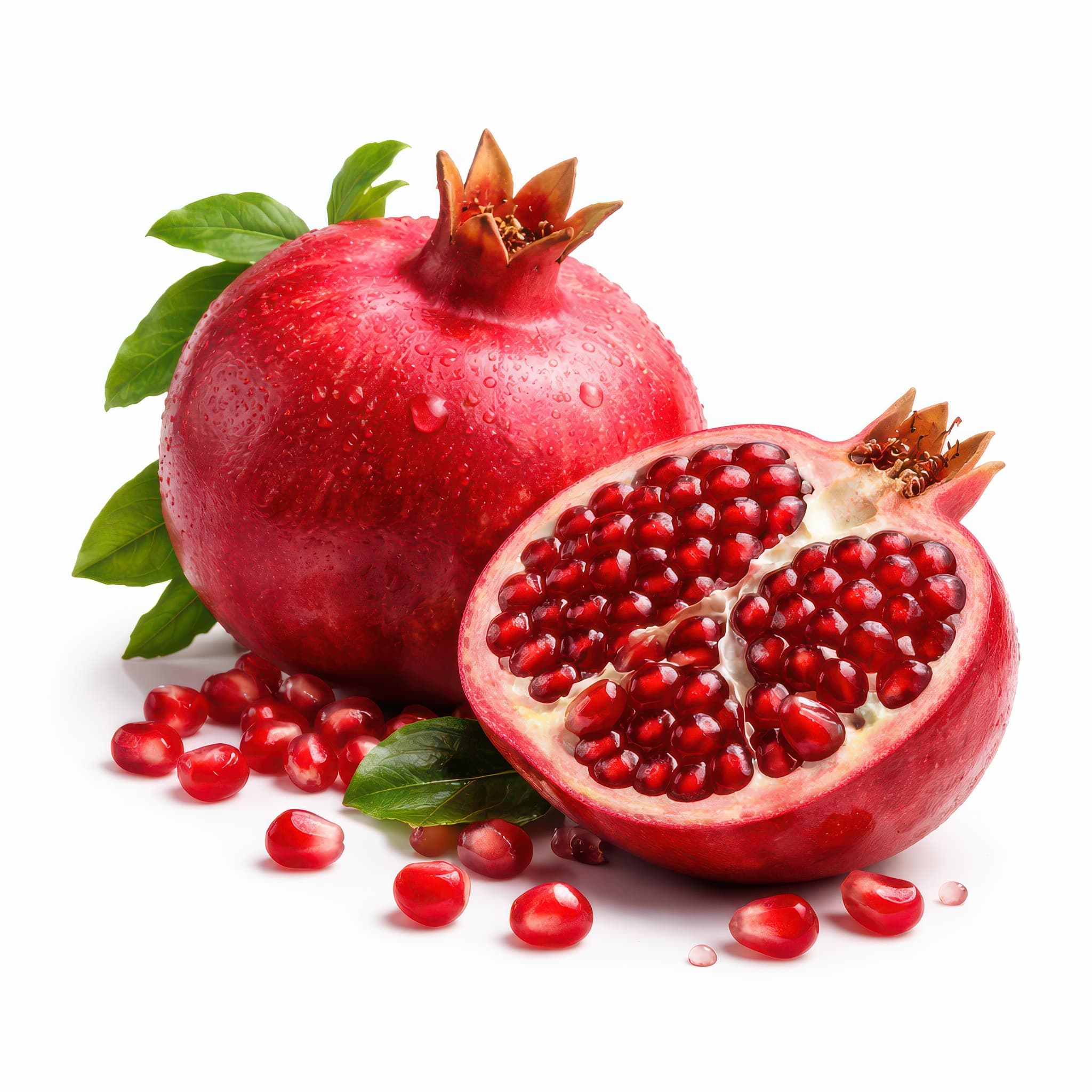 Vibrant Ruby Pomegranate & Arils Stock Asset