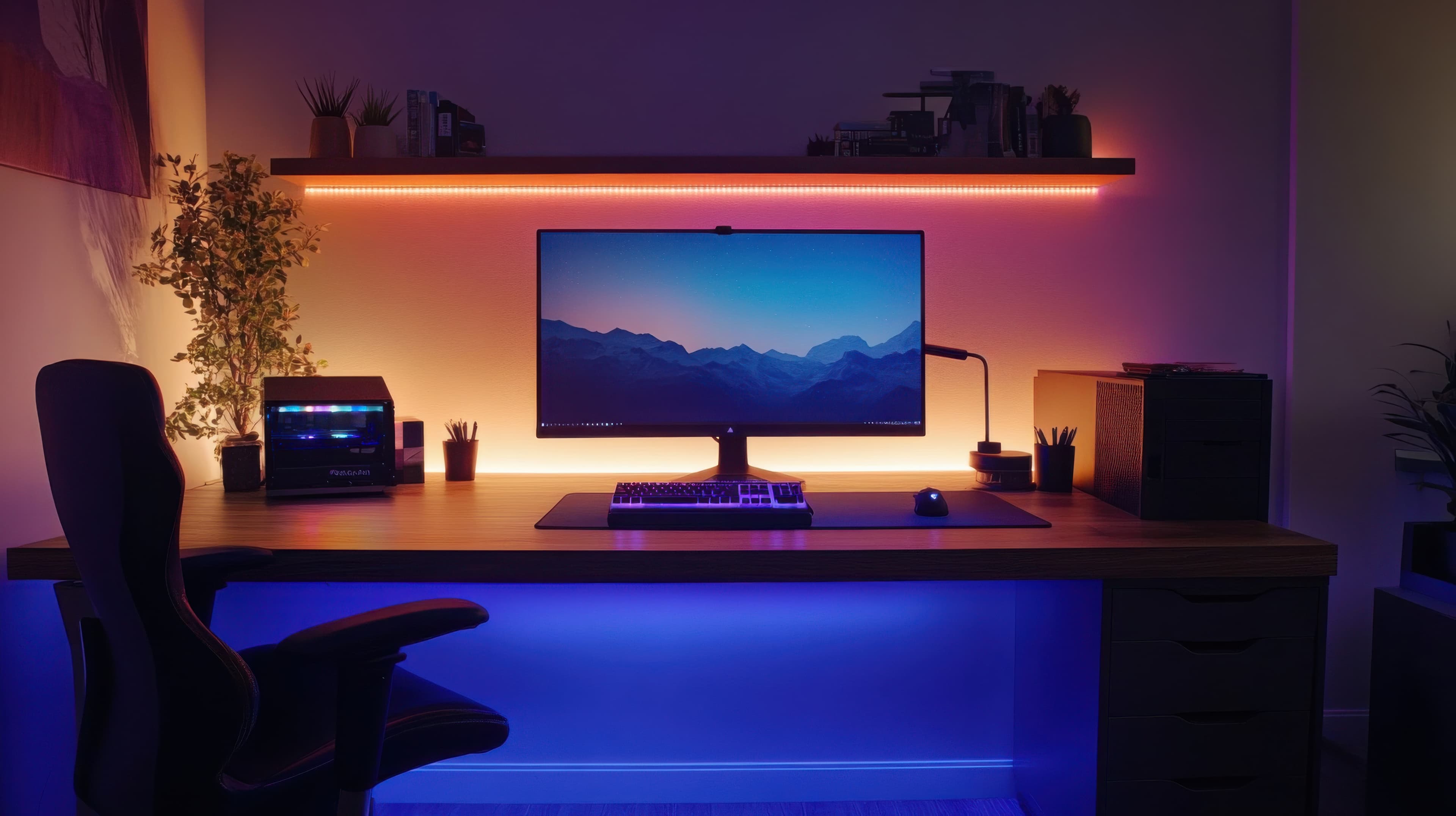 High Resolution Mountain Sunset Landscape Photography Web Background