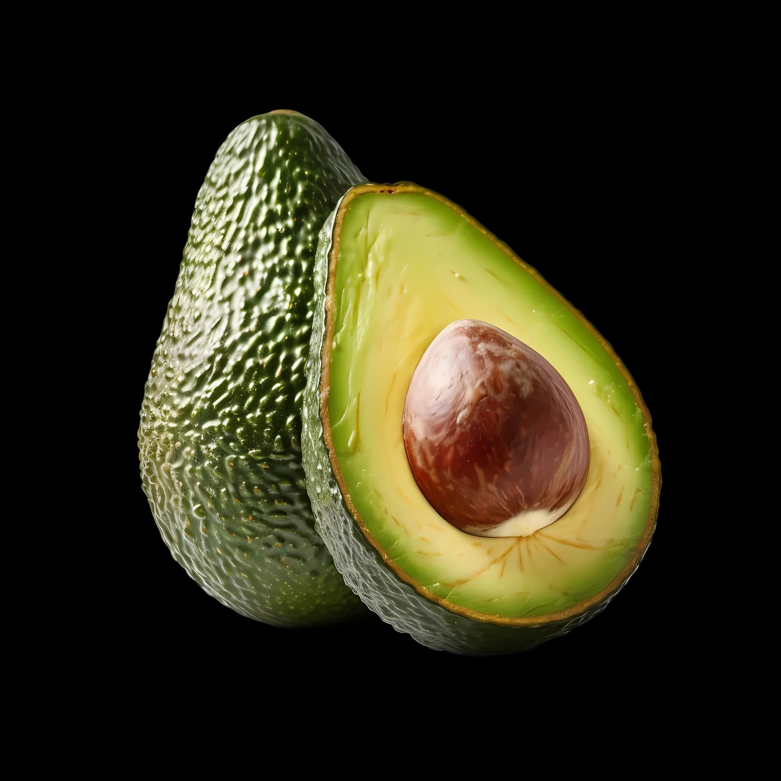 Fresh Avocado Cut - Isolated PSD with Transparent Background (7)