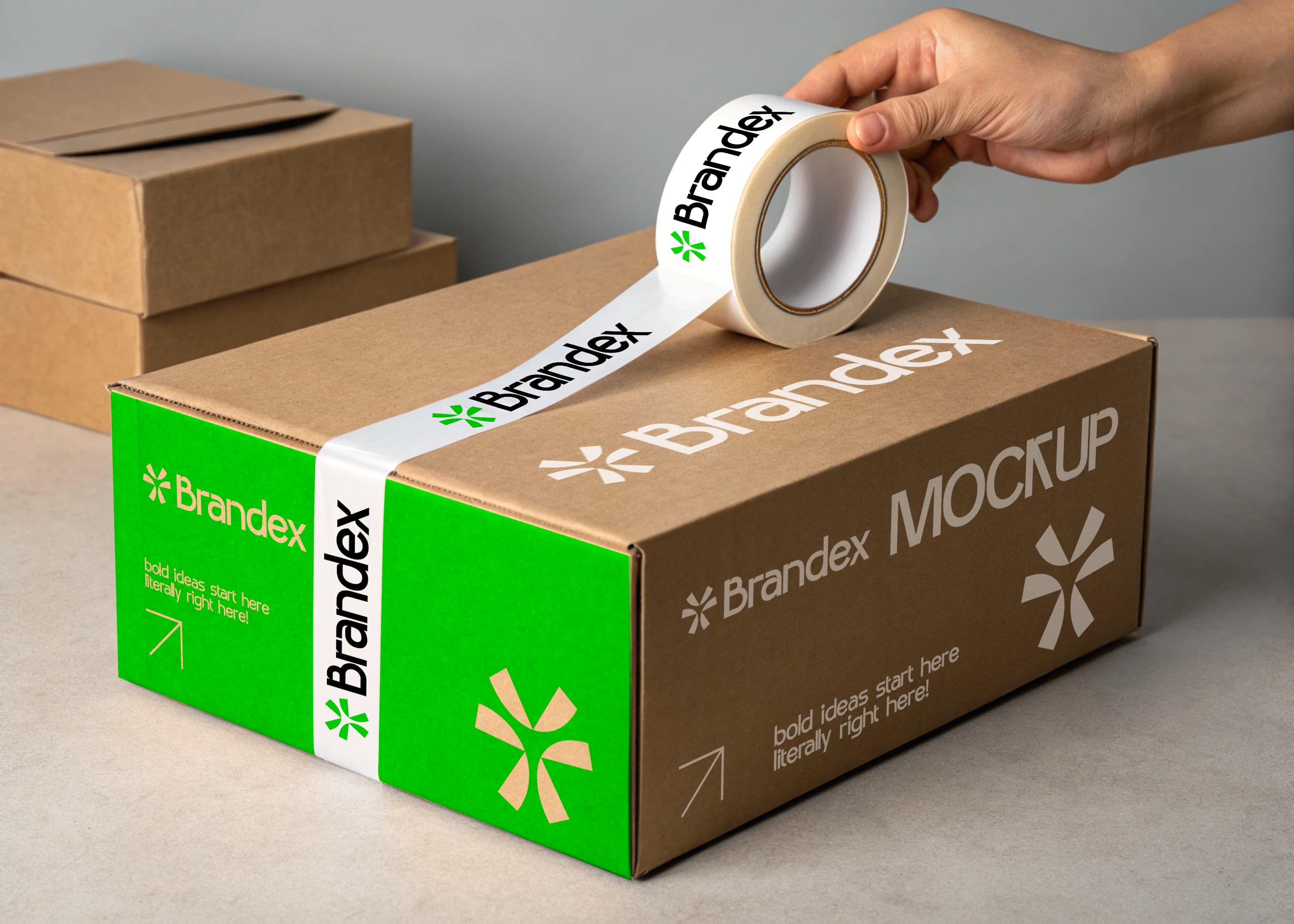 Custom logo tape and mockup