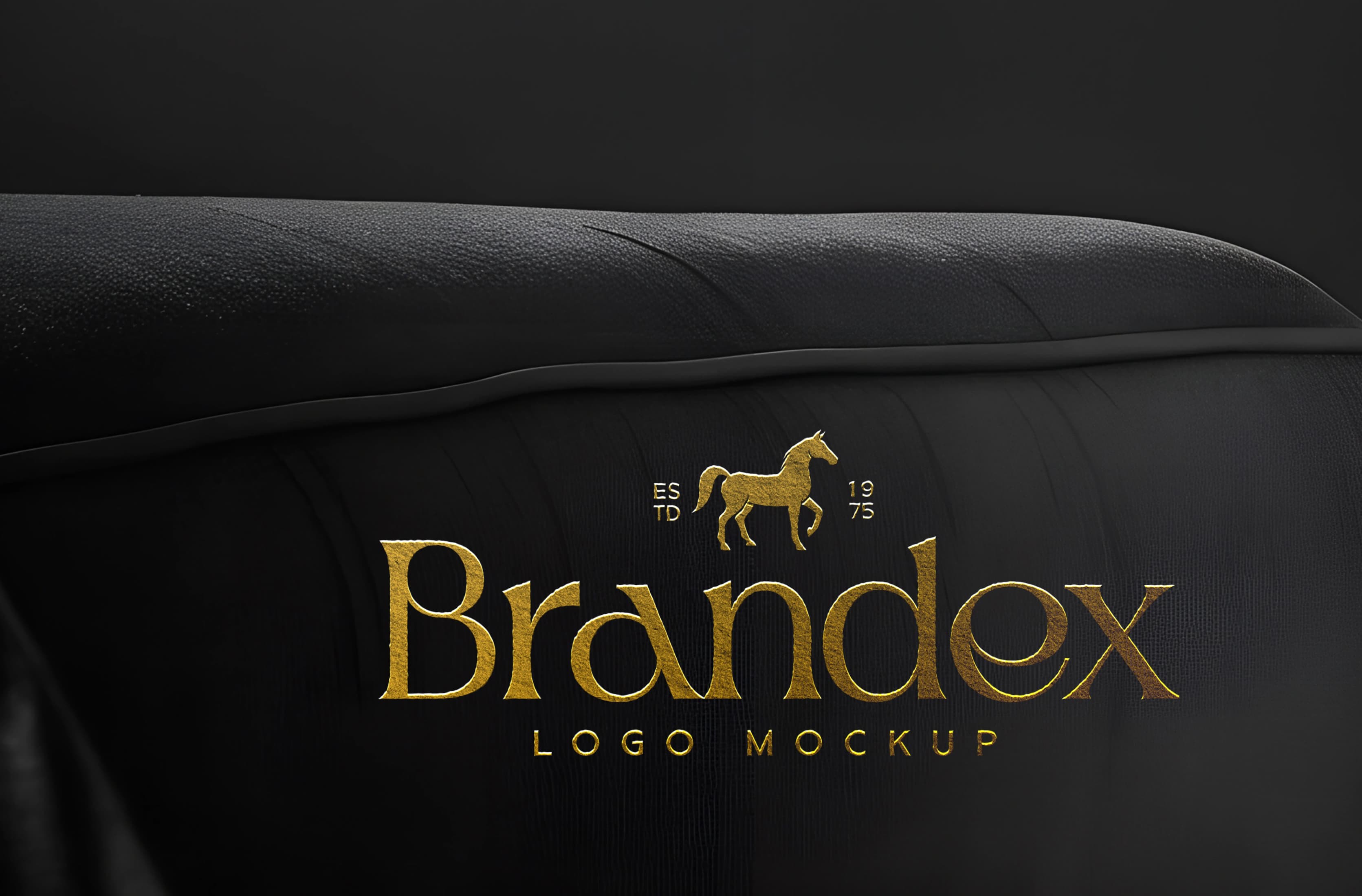 Luxury gold embossed logo mockup