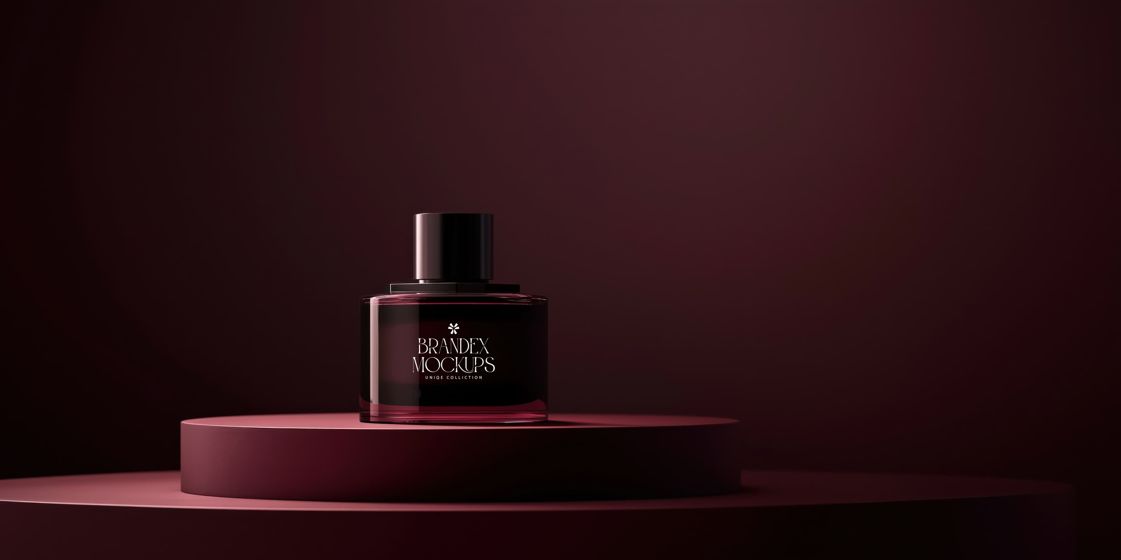Elegant dark perfume mockup