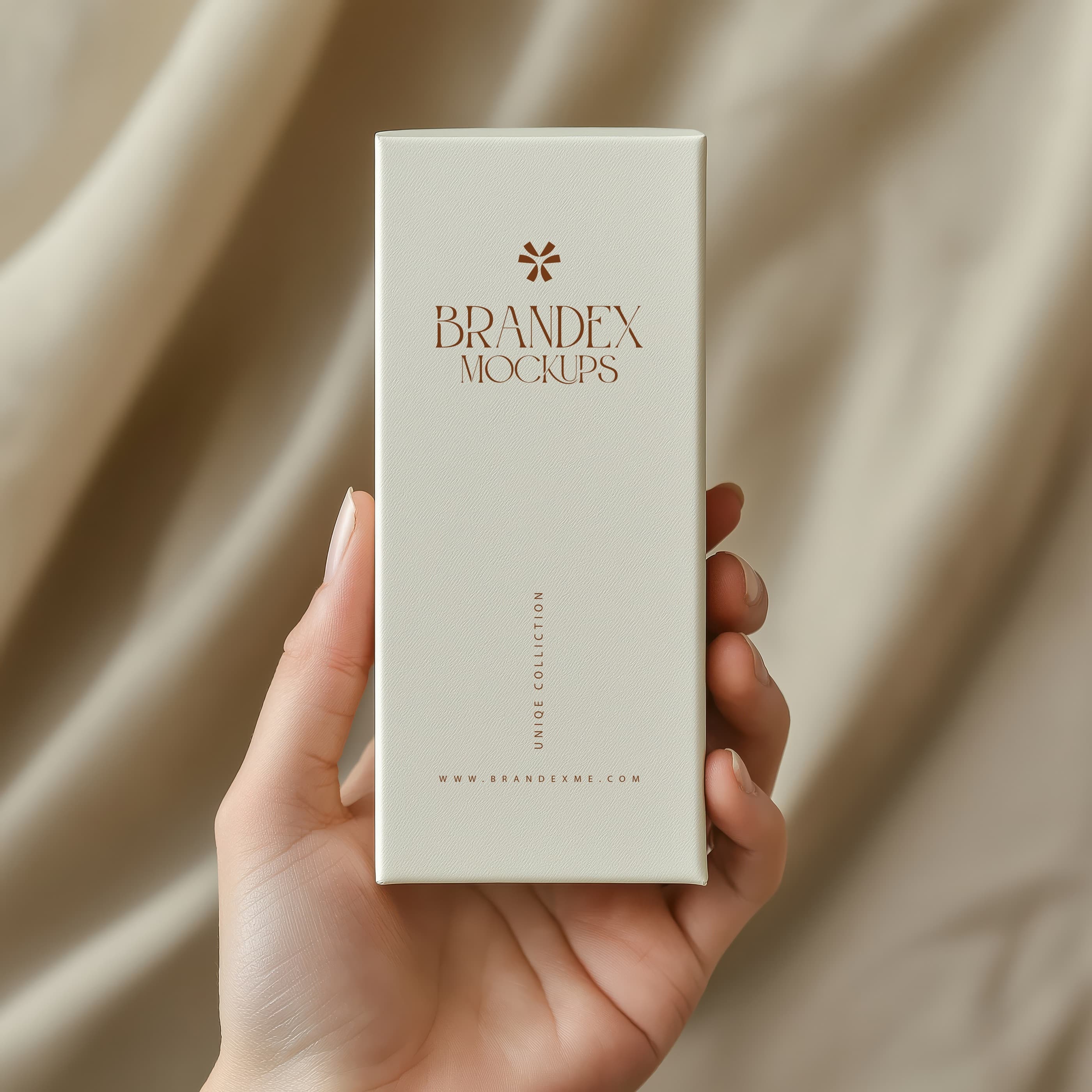 Elegant cream held mockup