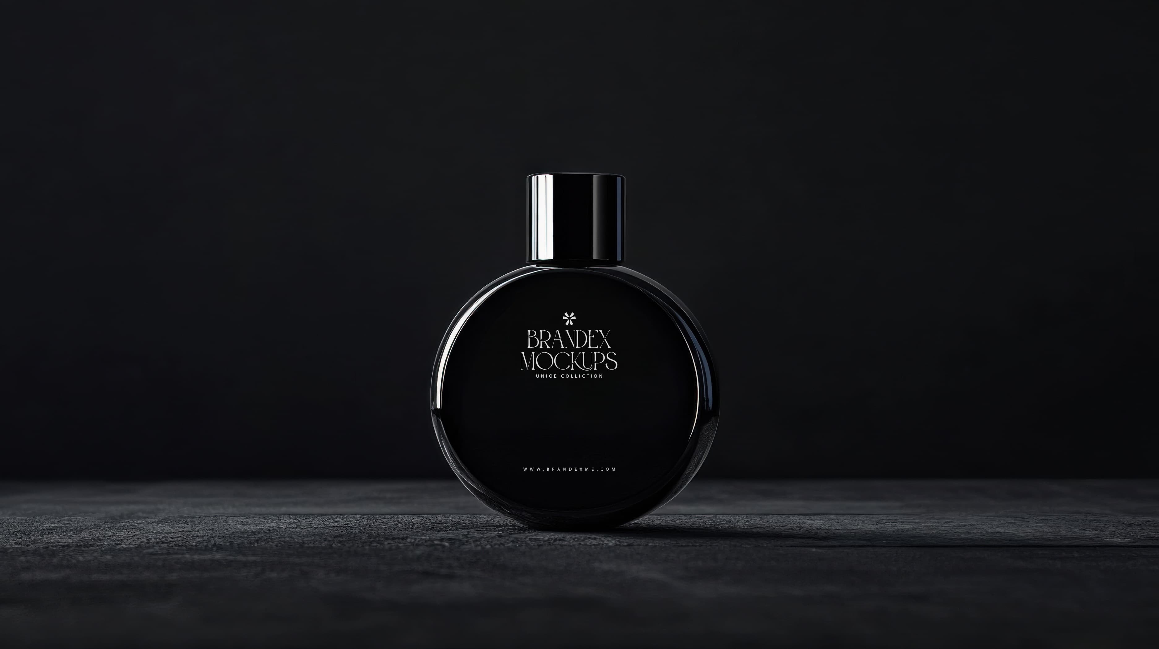 Elegant black perfume mockup