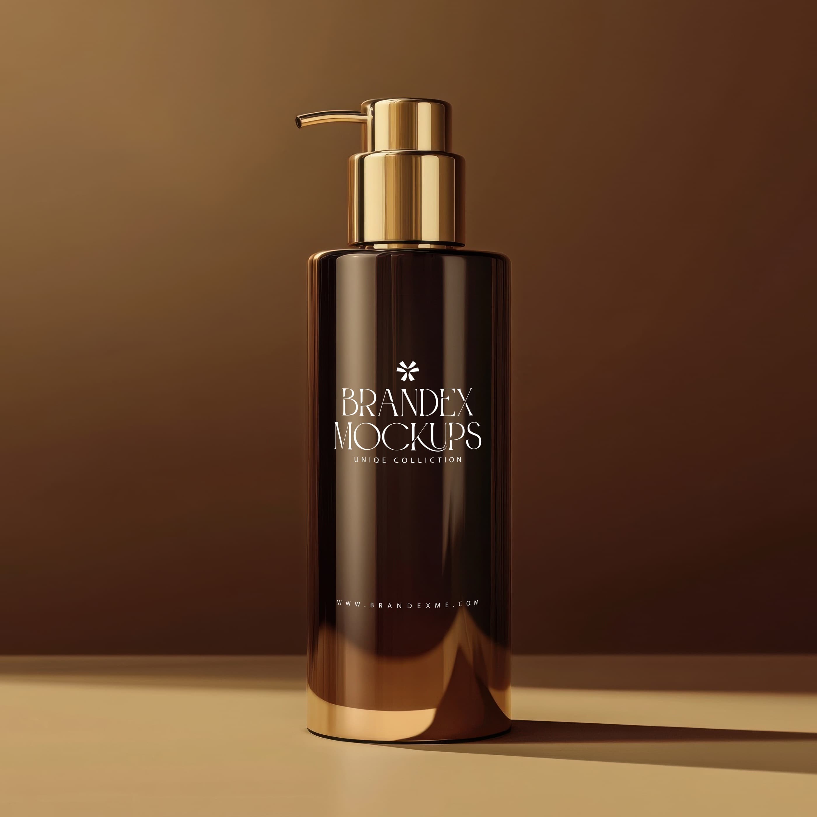 Luxurious amber pump mockup