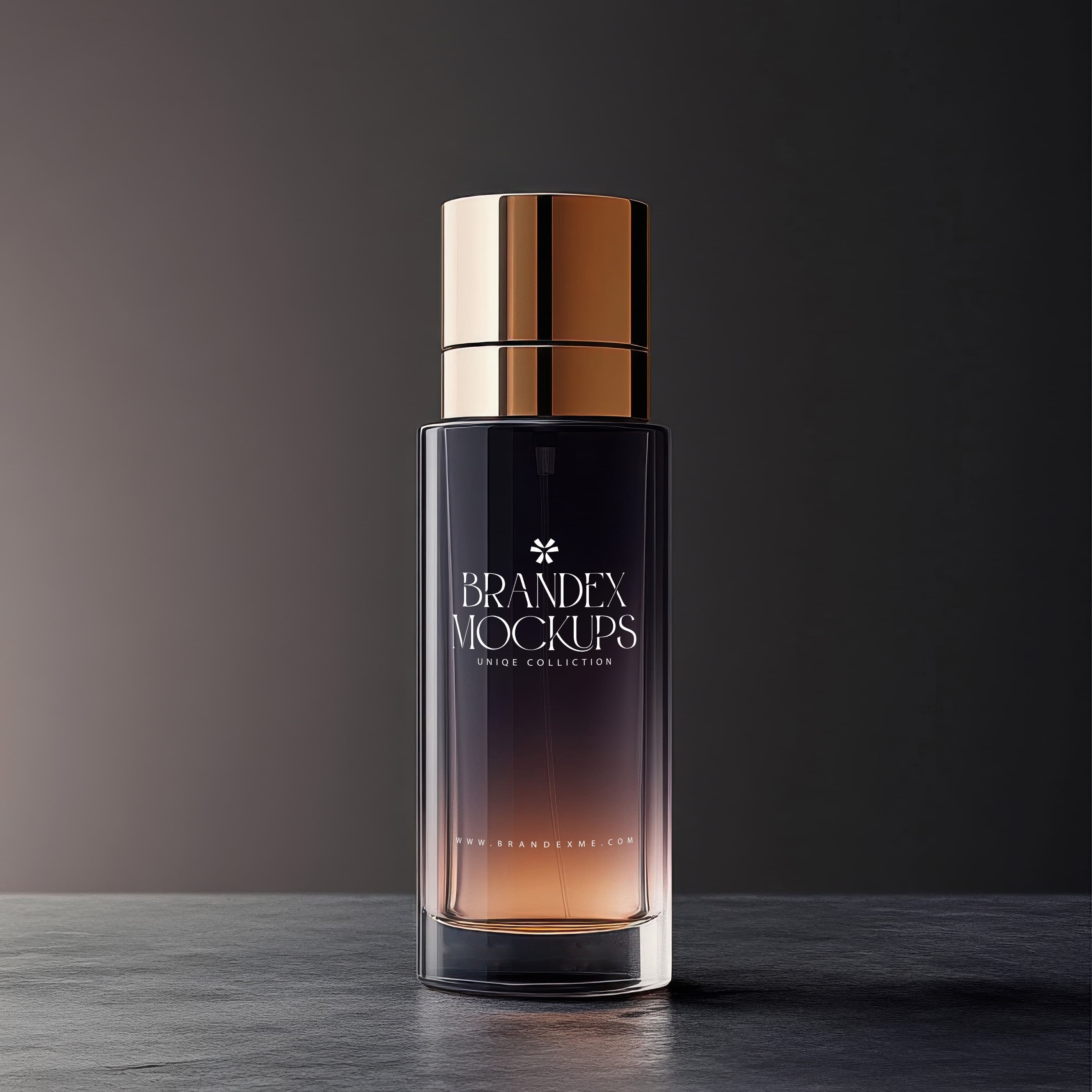 Elegant gradient perfume mockup