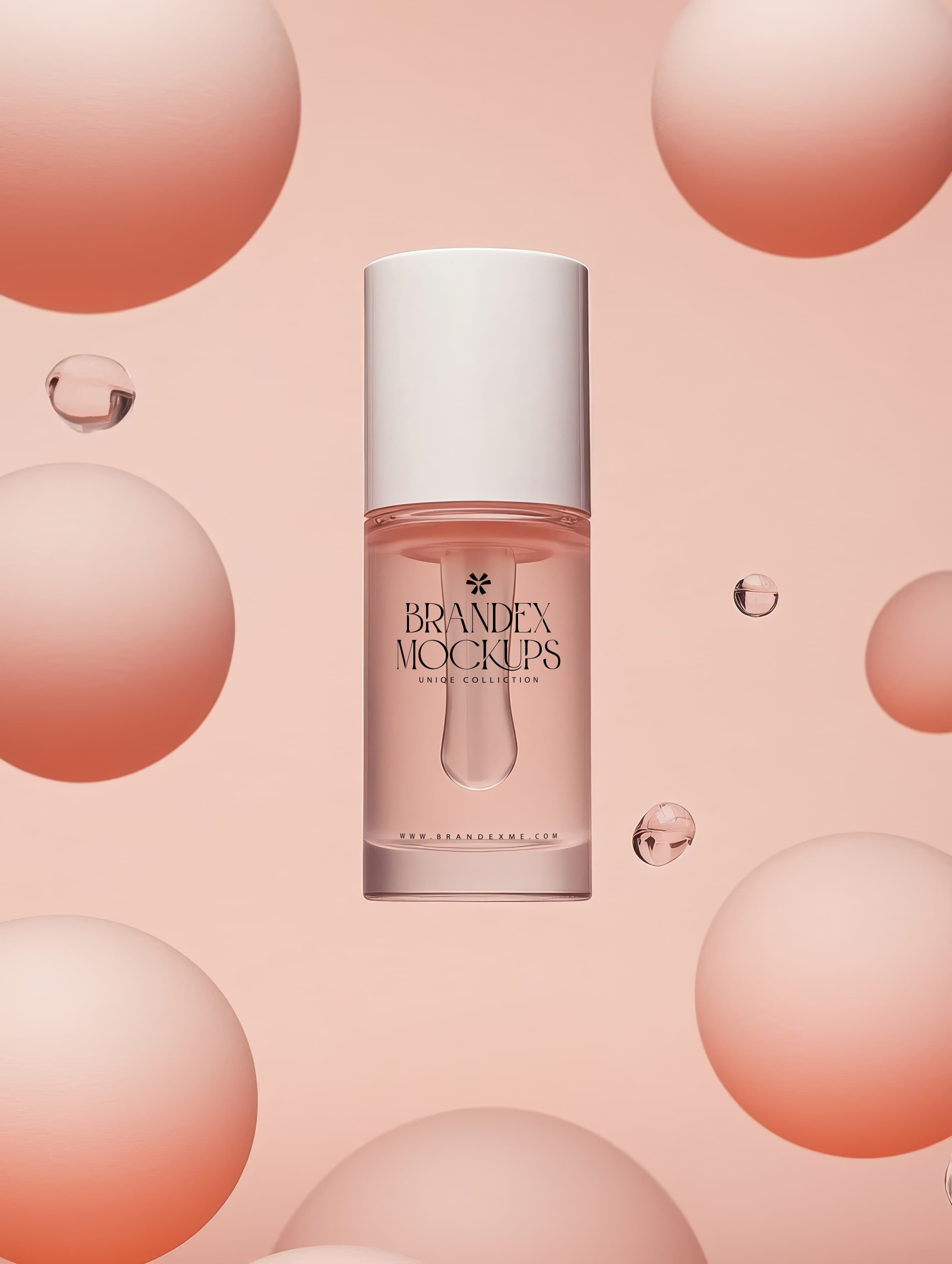 Elegant floating perfume mockup