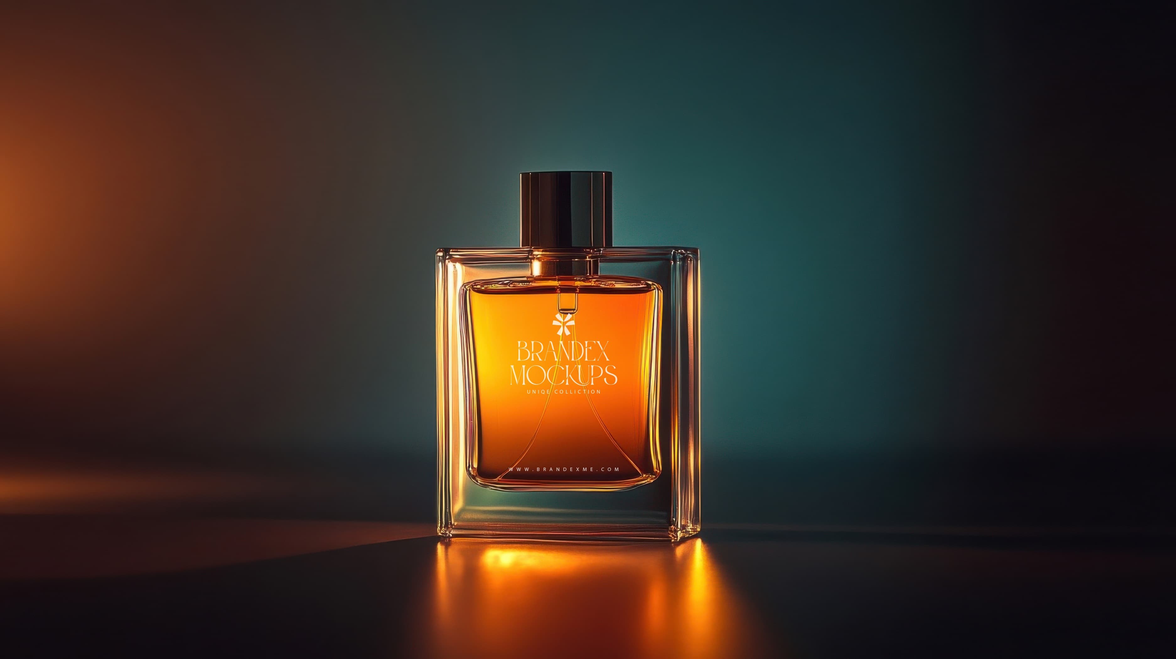 Elegant square perfume mockup