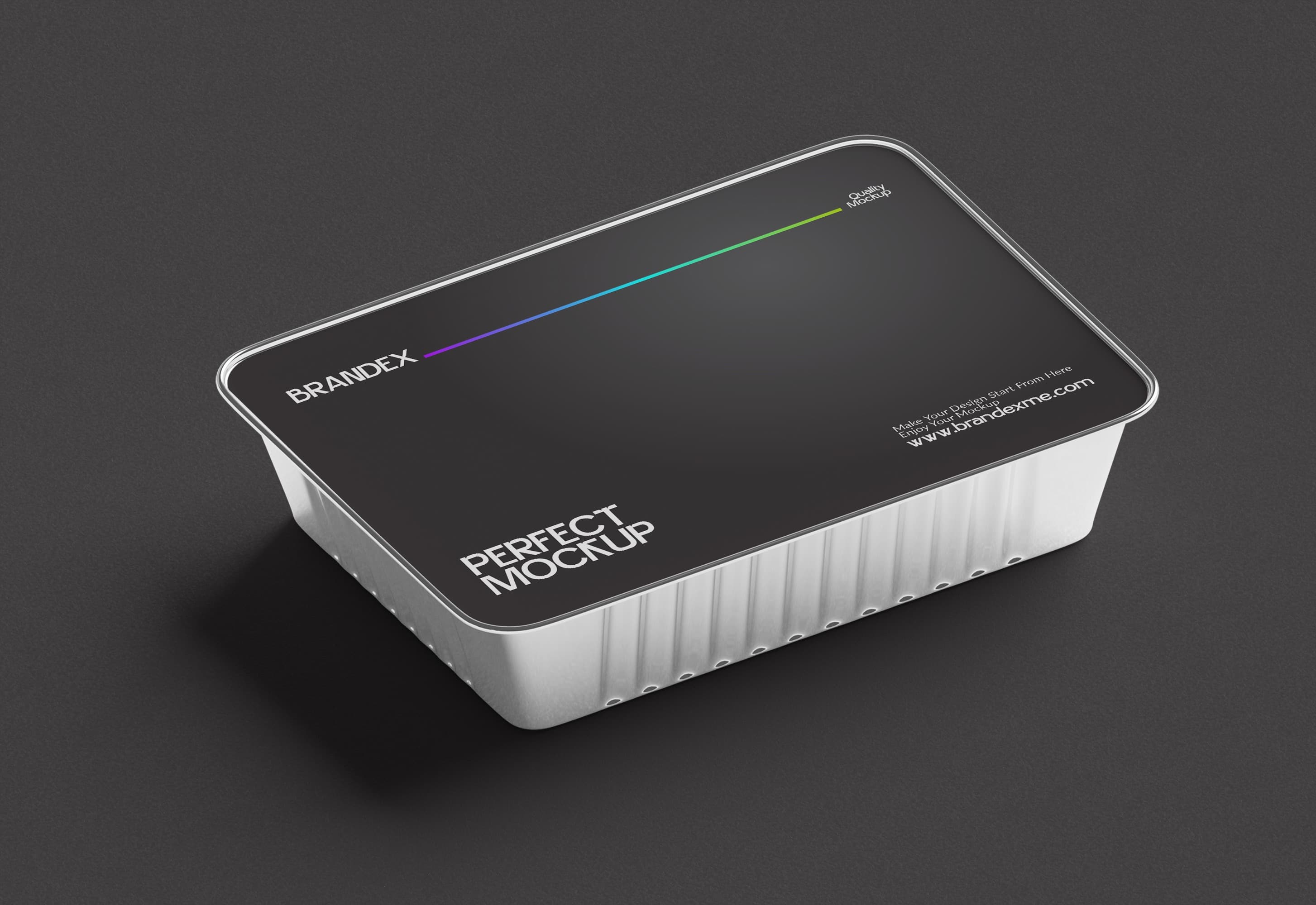 Rectangular food tray mockup