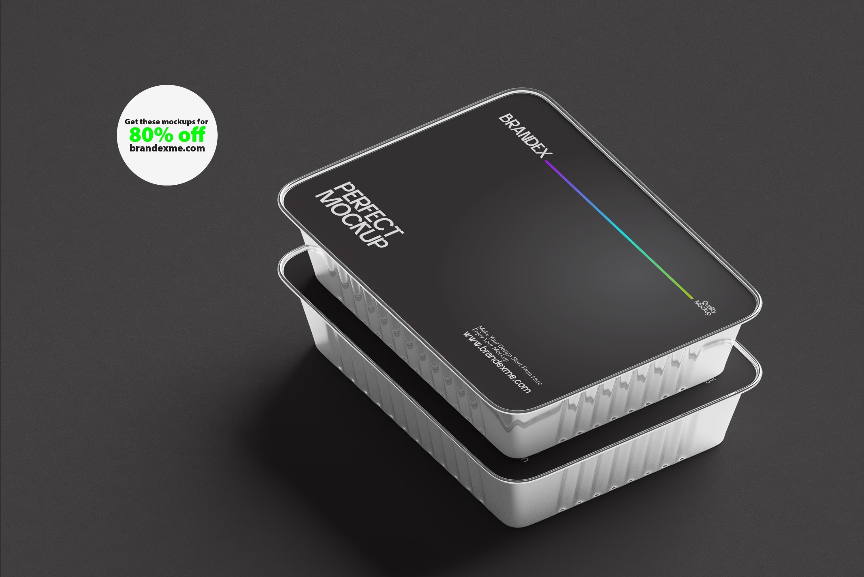 Stacked food tray mockup