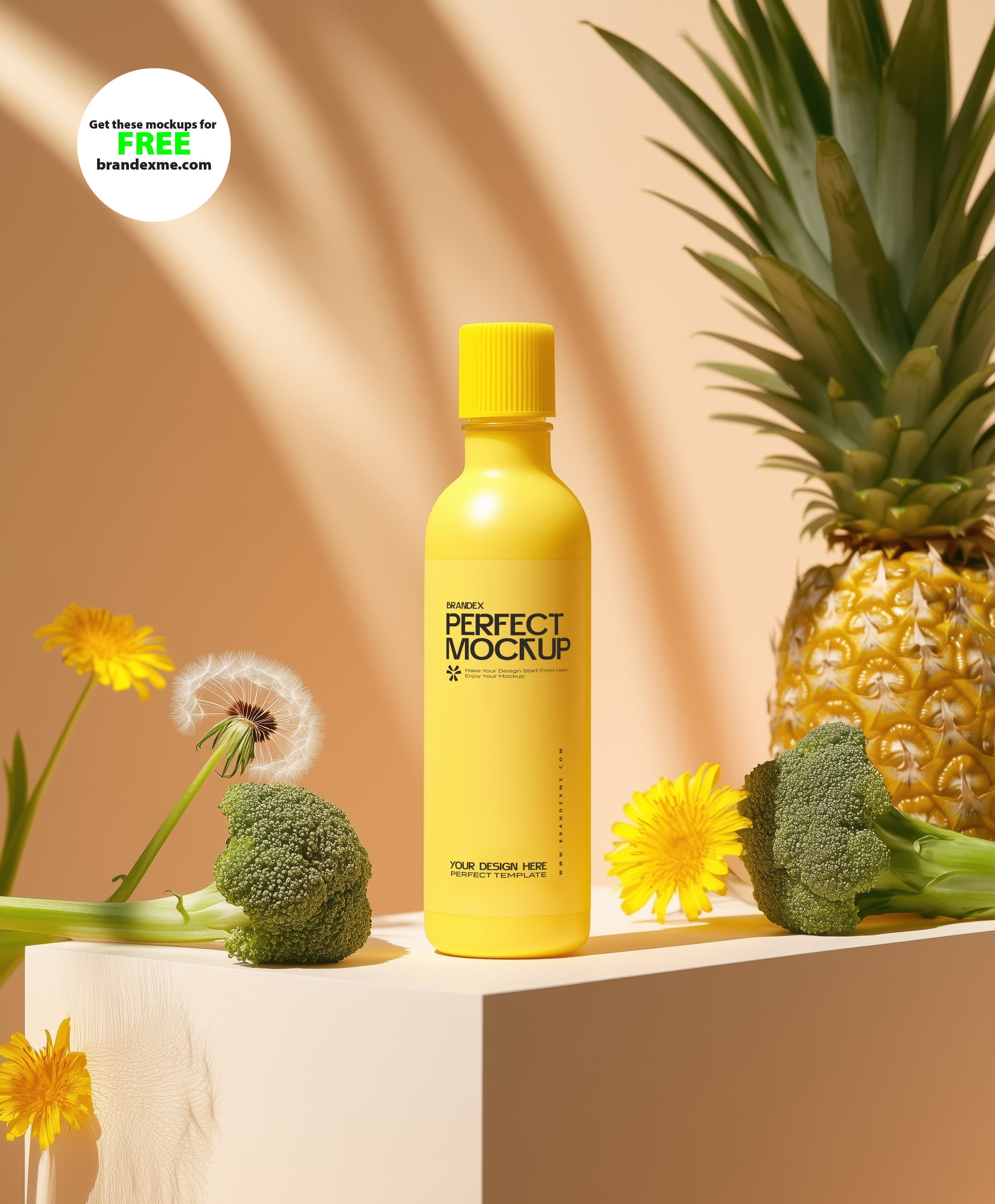 Vibrant yellow mockup