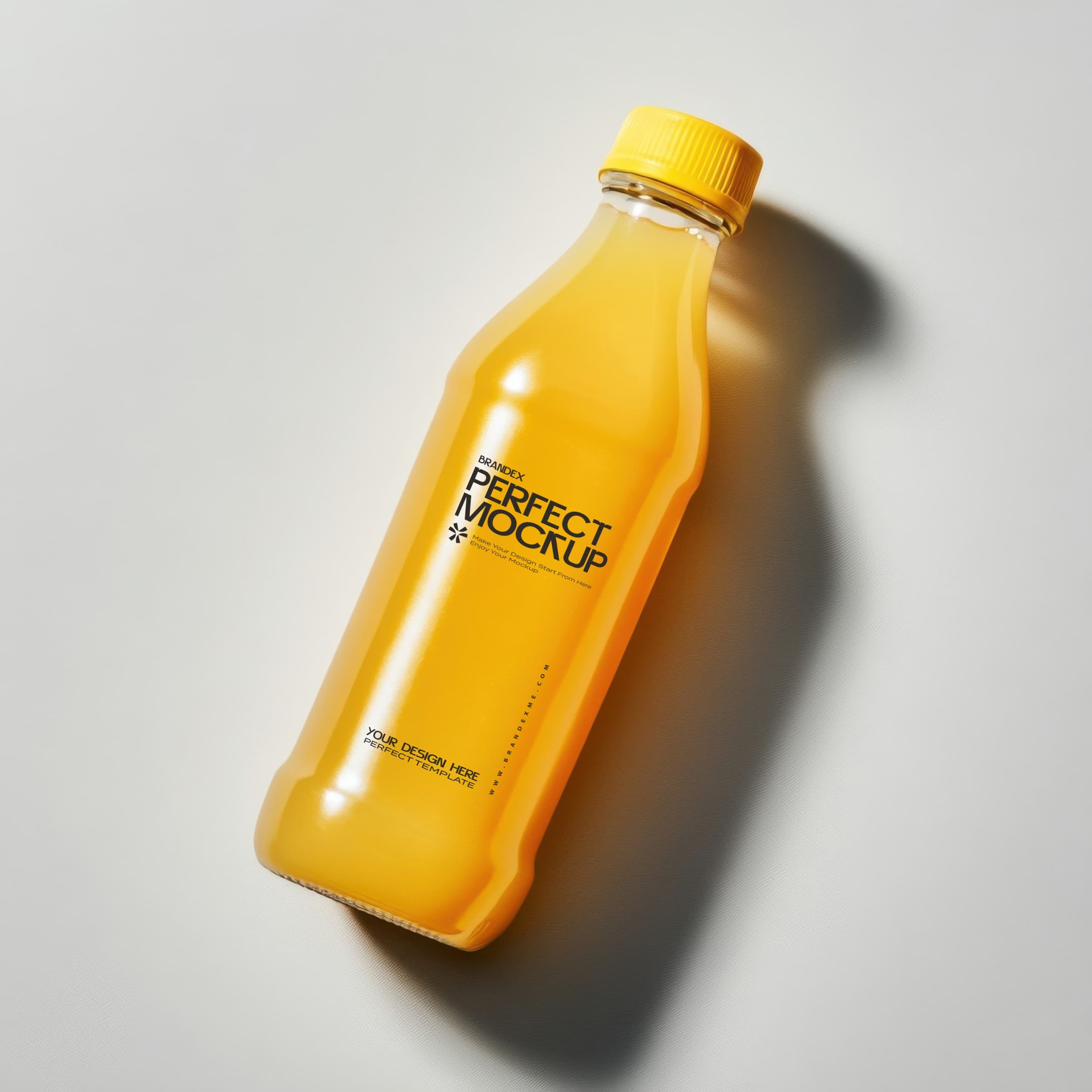Matte yellow juice mockup