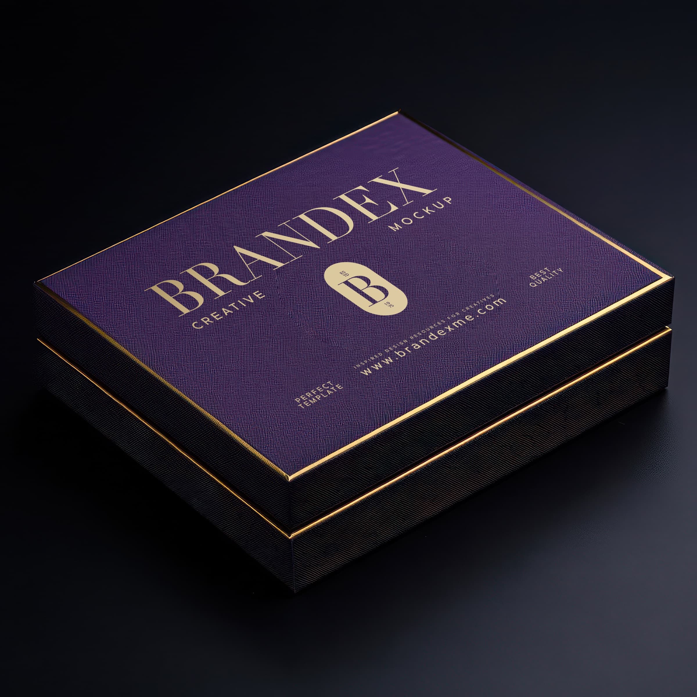 Luxury purple gift mockup