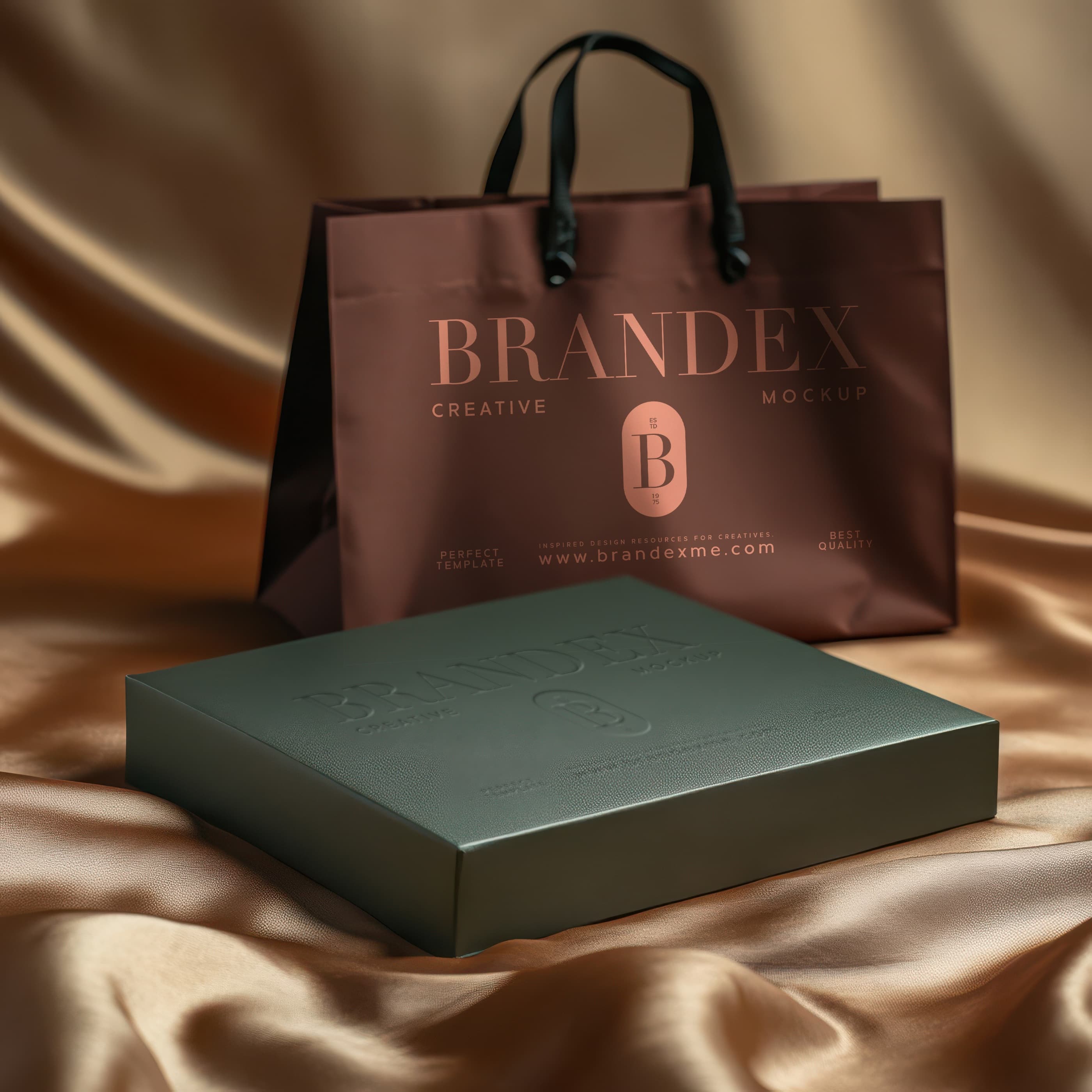 Luxury shopping bag and mockup