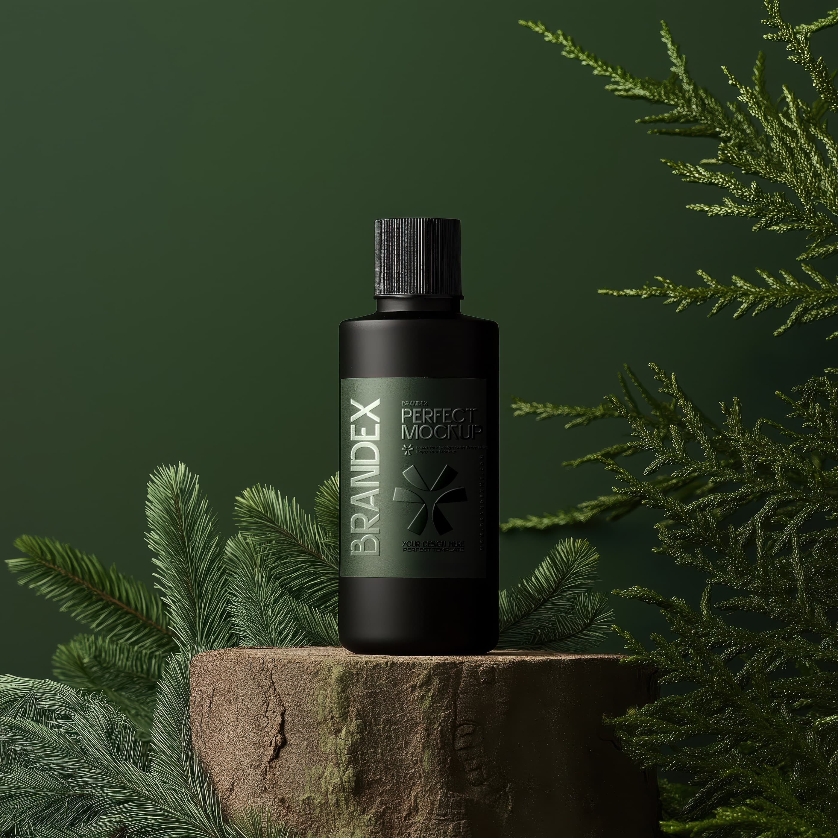 Matte black mockup