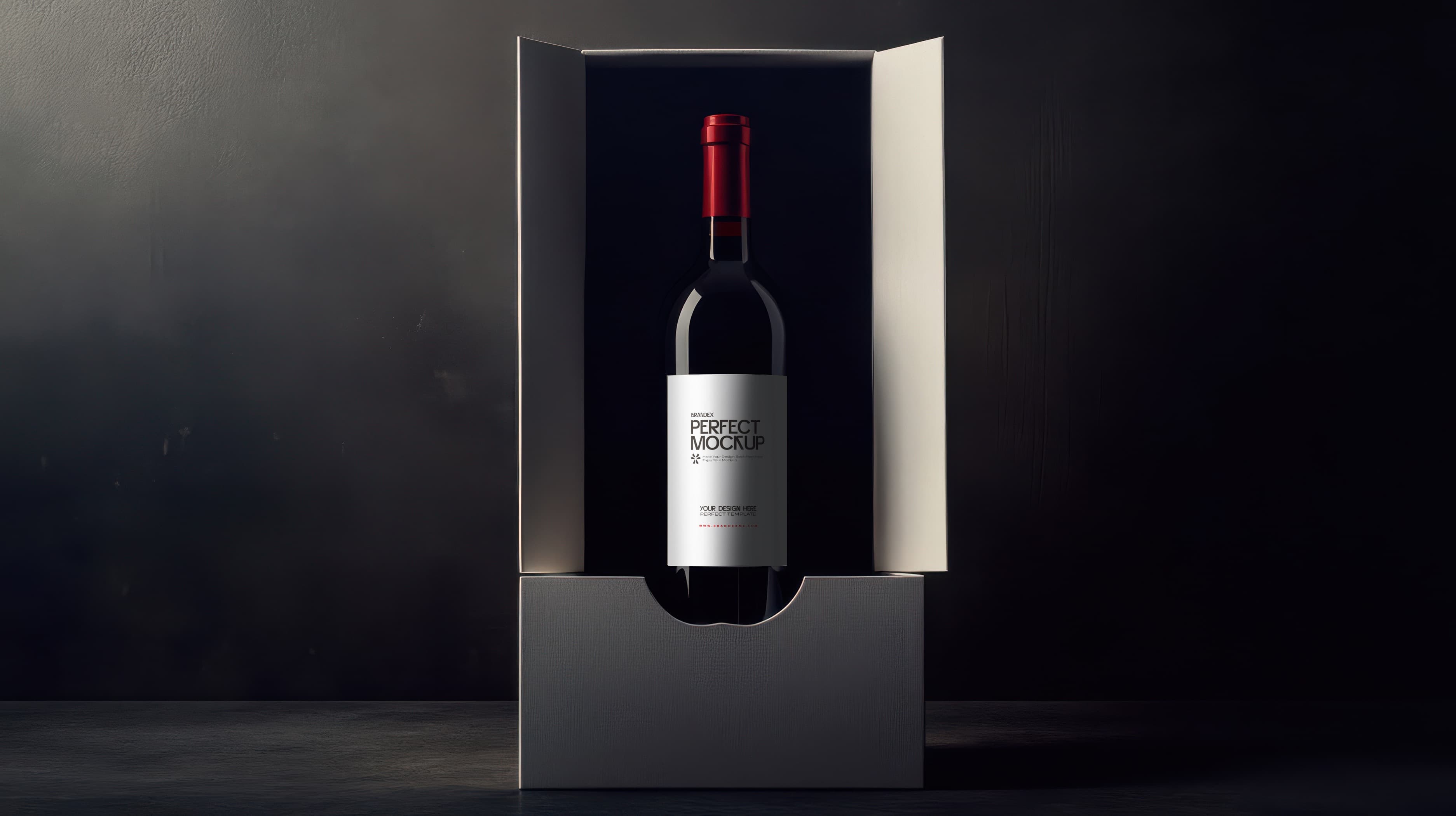Elegant wine and mockup