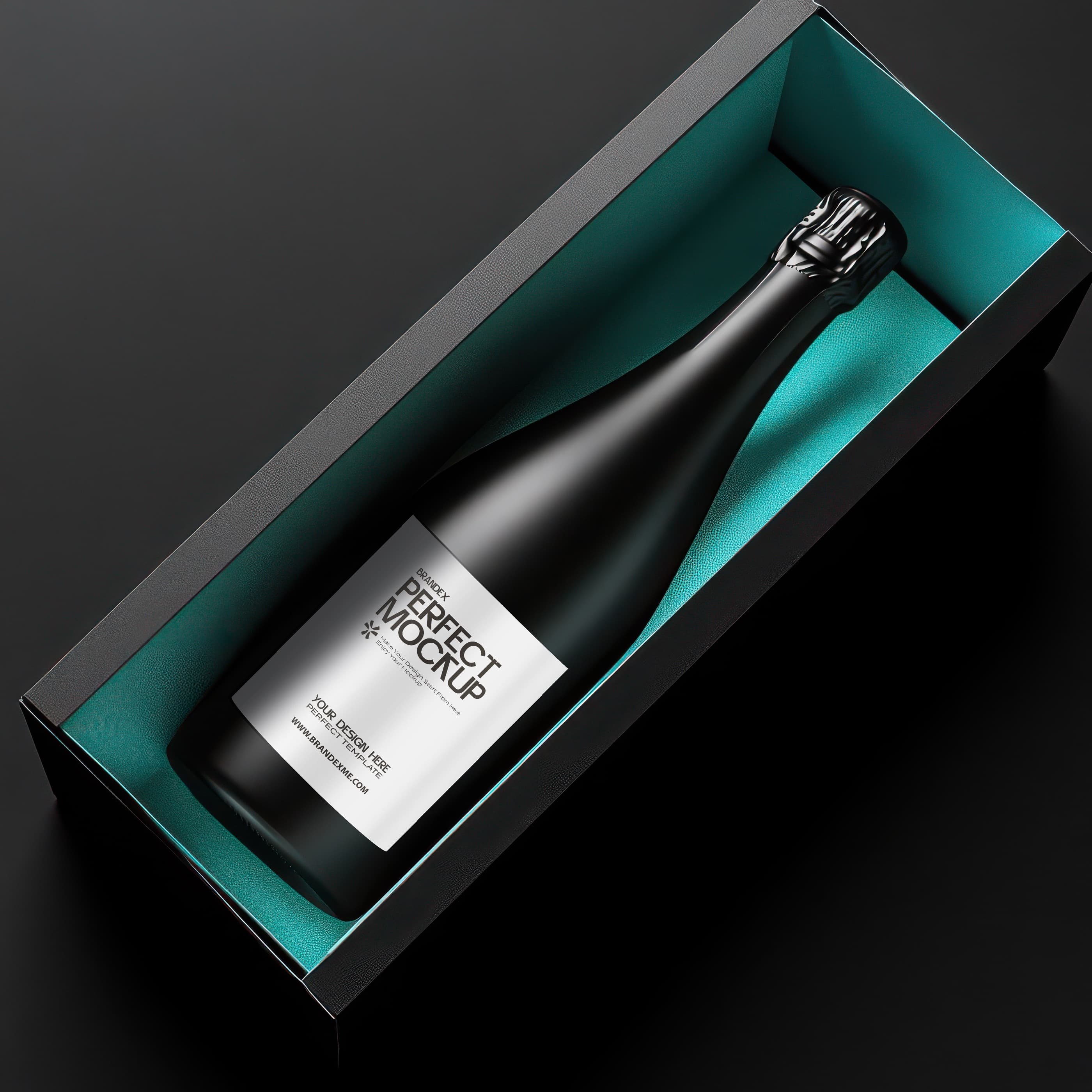 Premium champagne in mockup