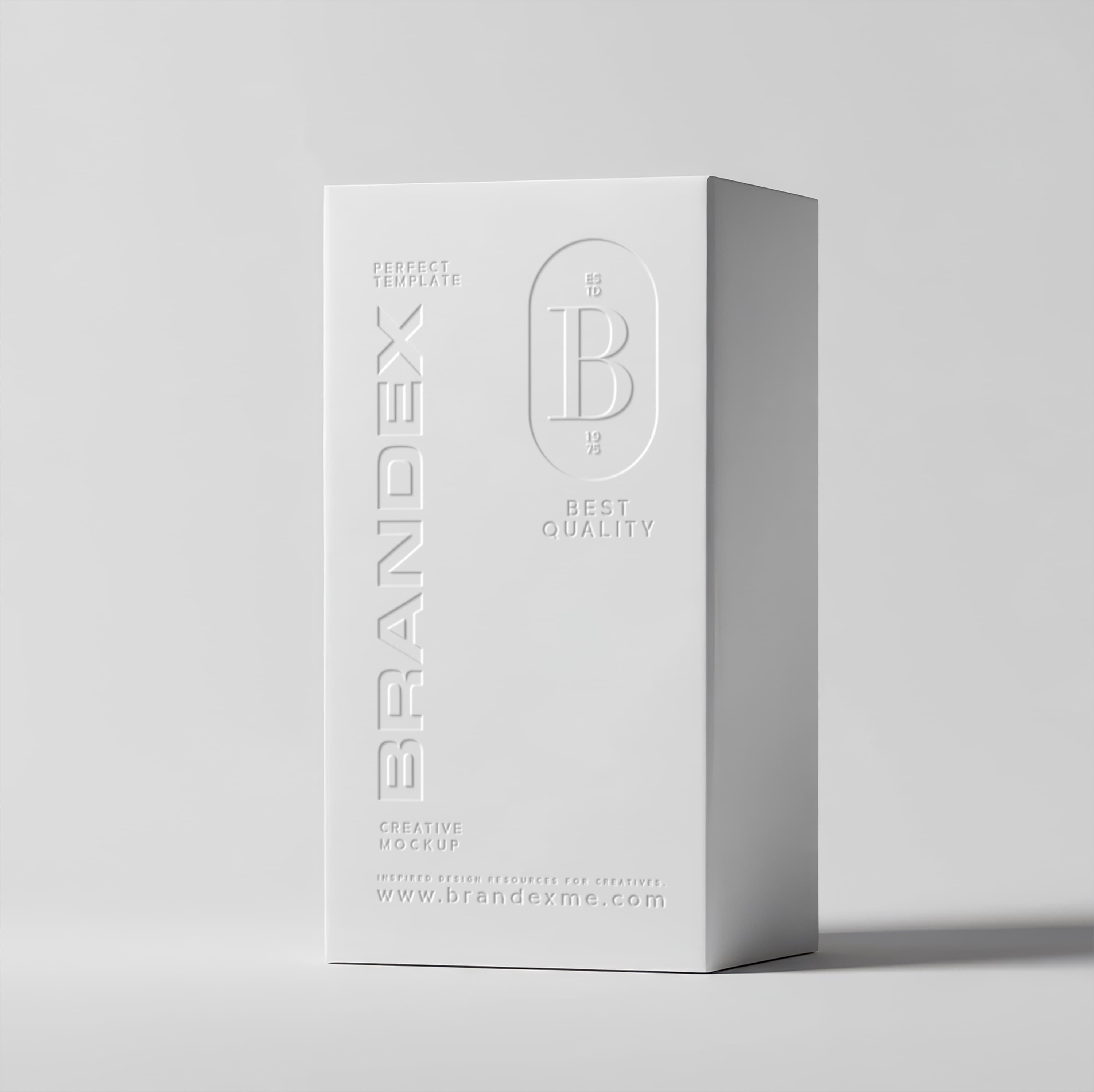 Embossed white mockup
