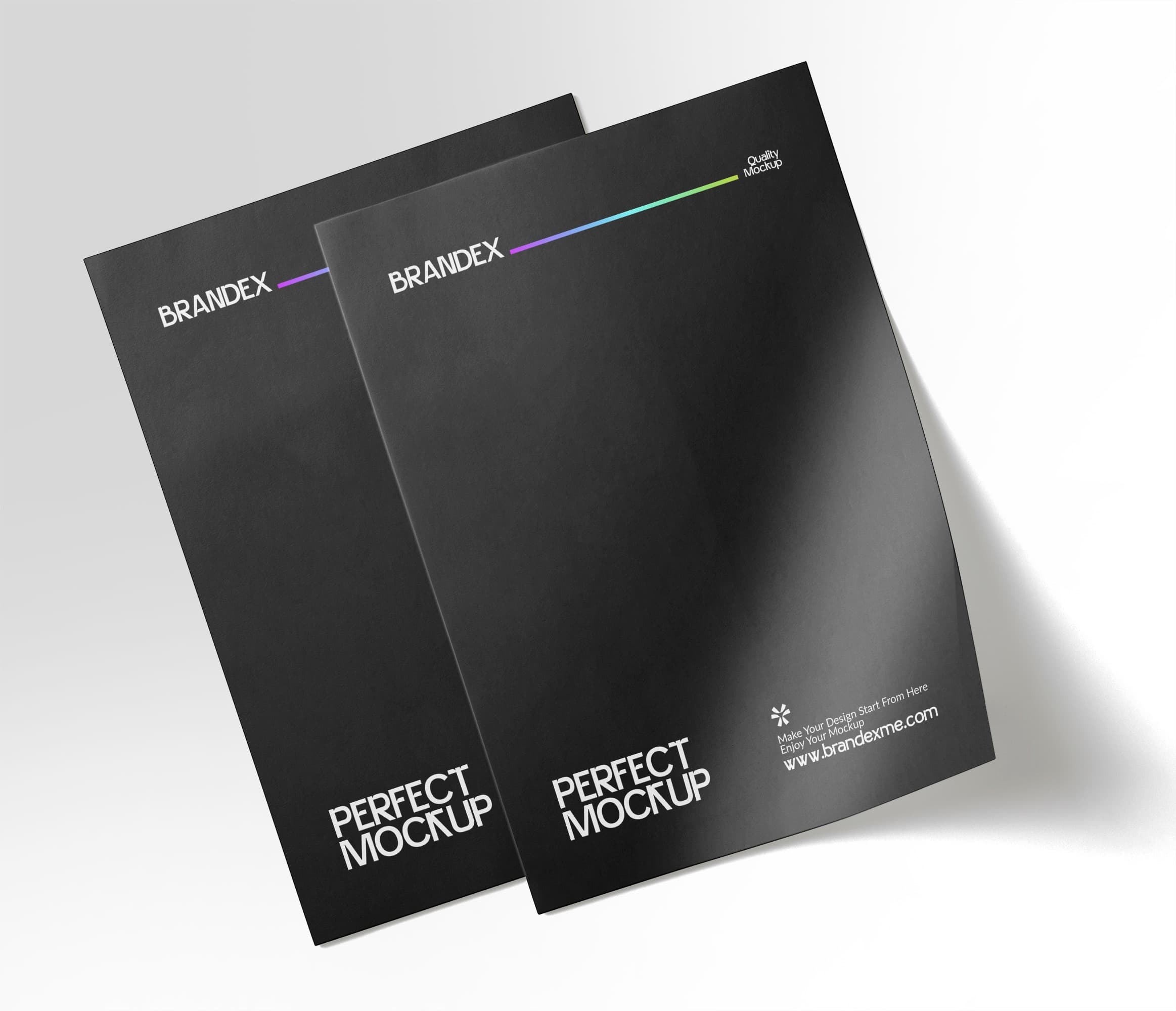 Black a4 brochure mockup