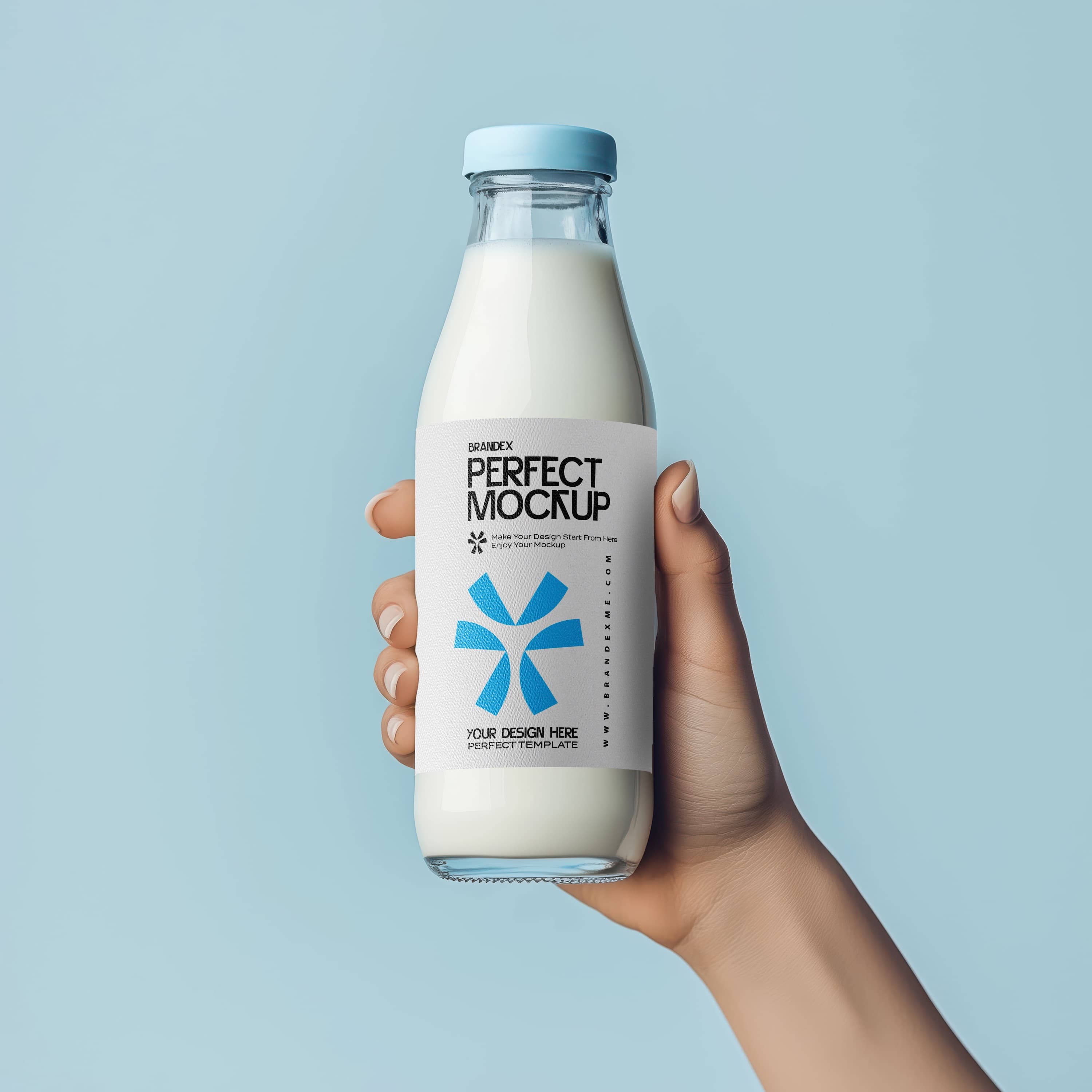 Handheld milk mockup