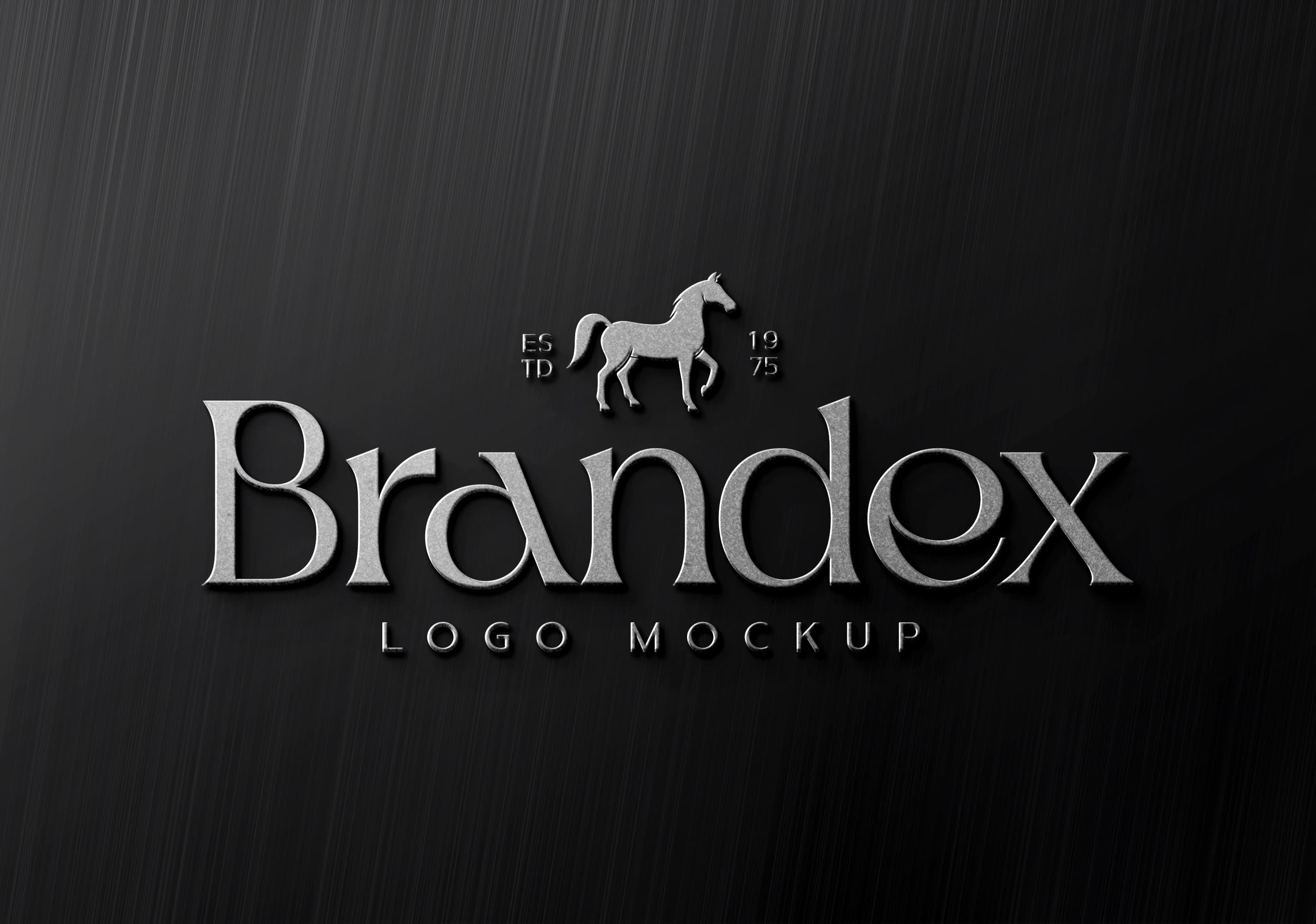 Elegant metallic logo mockup