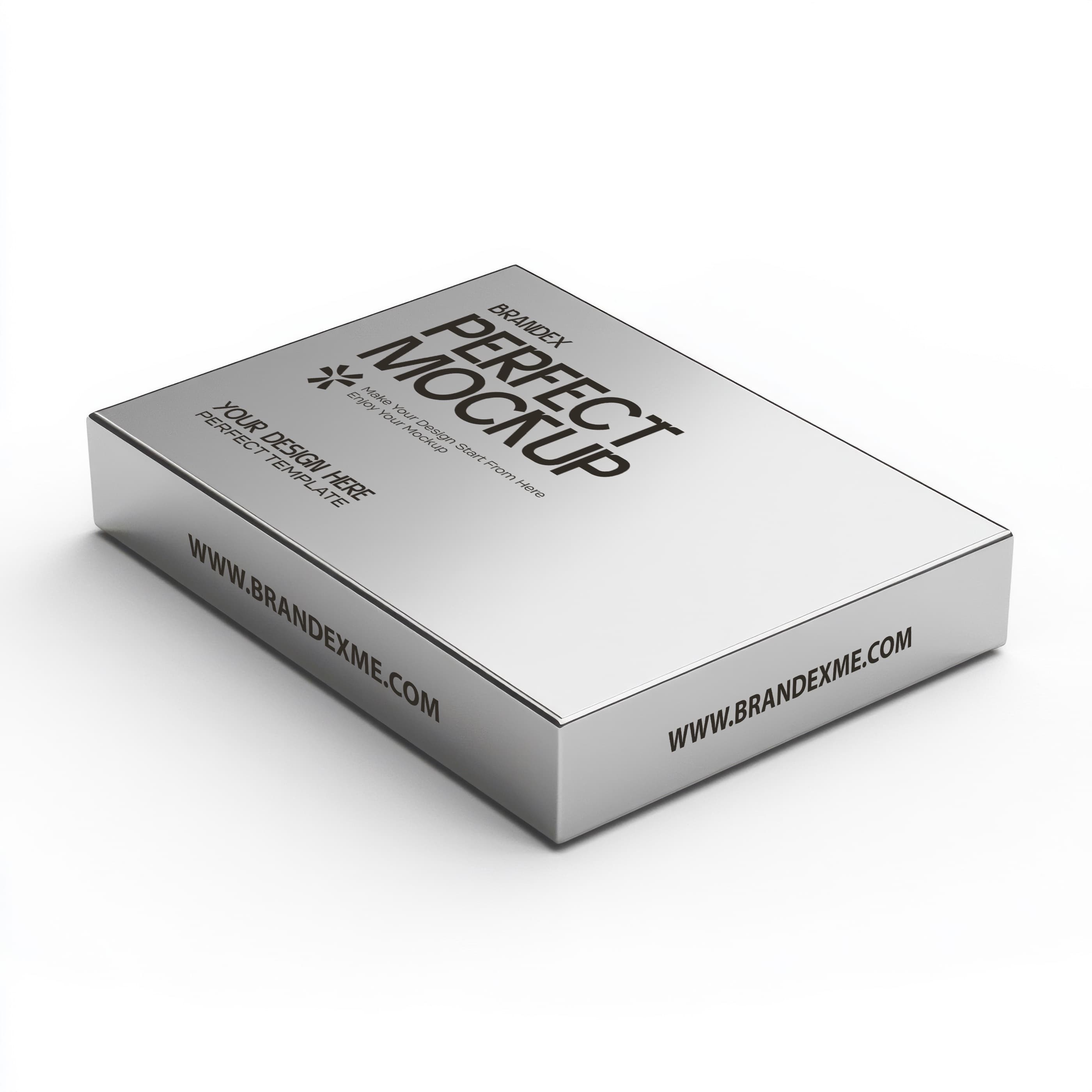 Sleek silver rectangular mockup