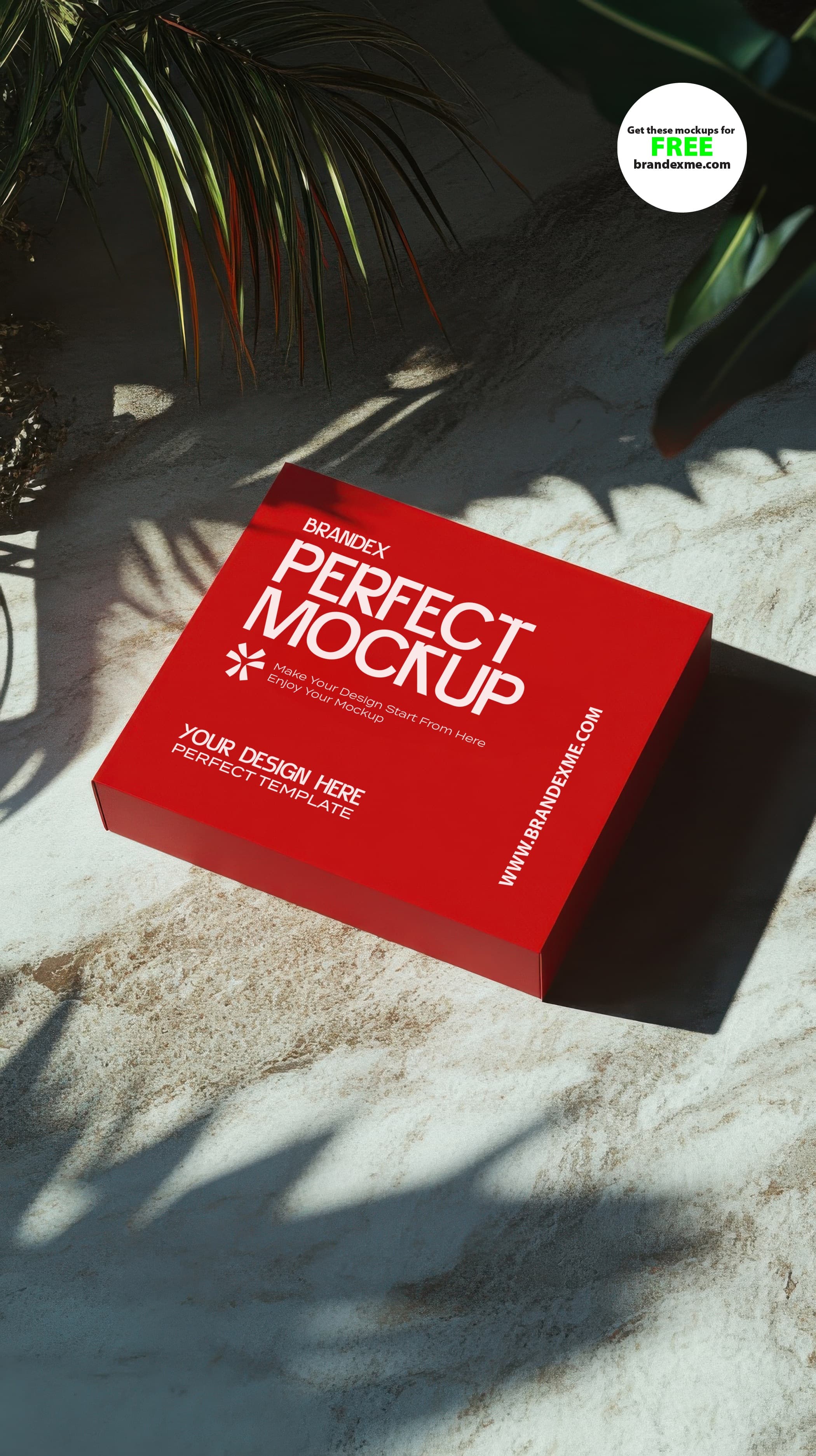 Red gift mockup