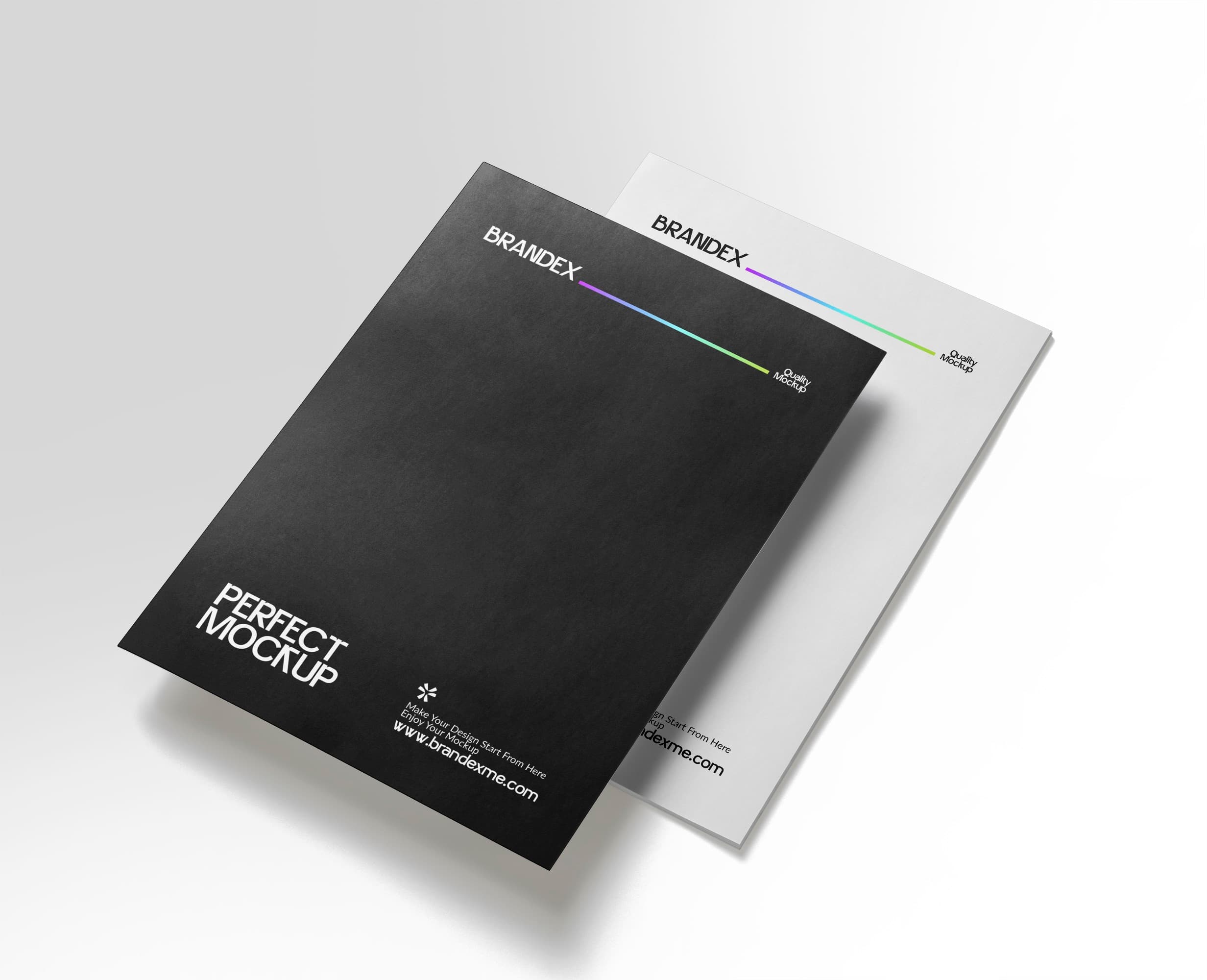 Elegant black and white letterhead mockup