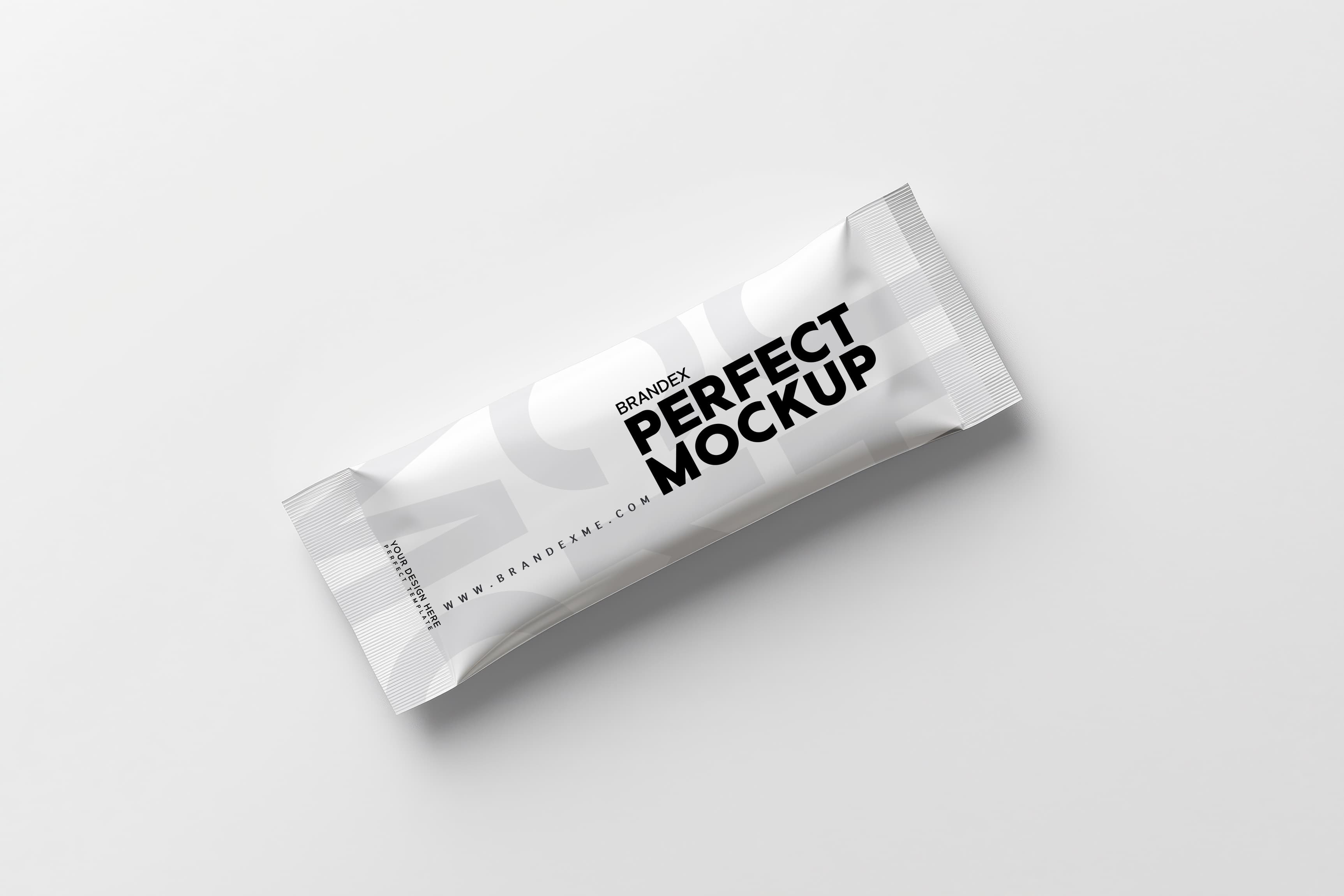 White snack bar wrapper mockup