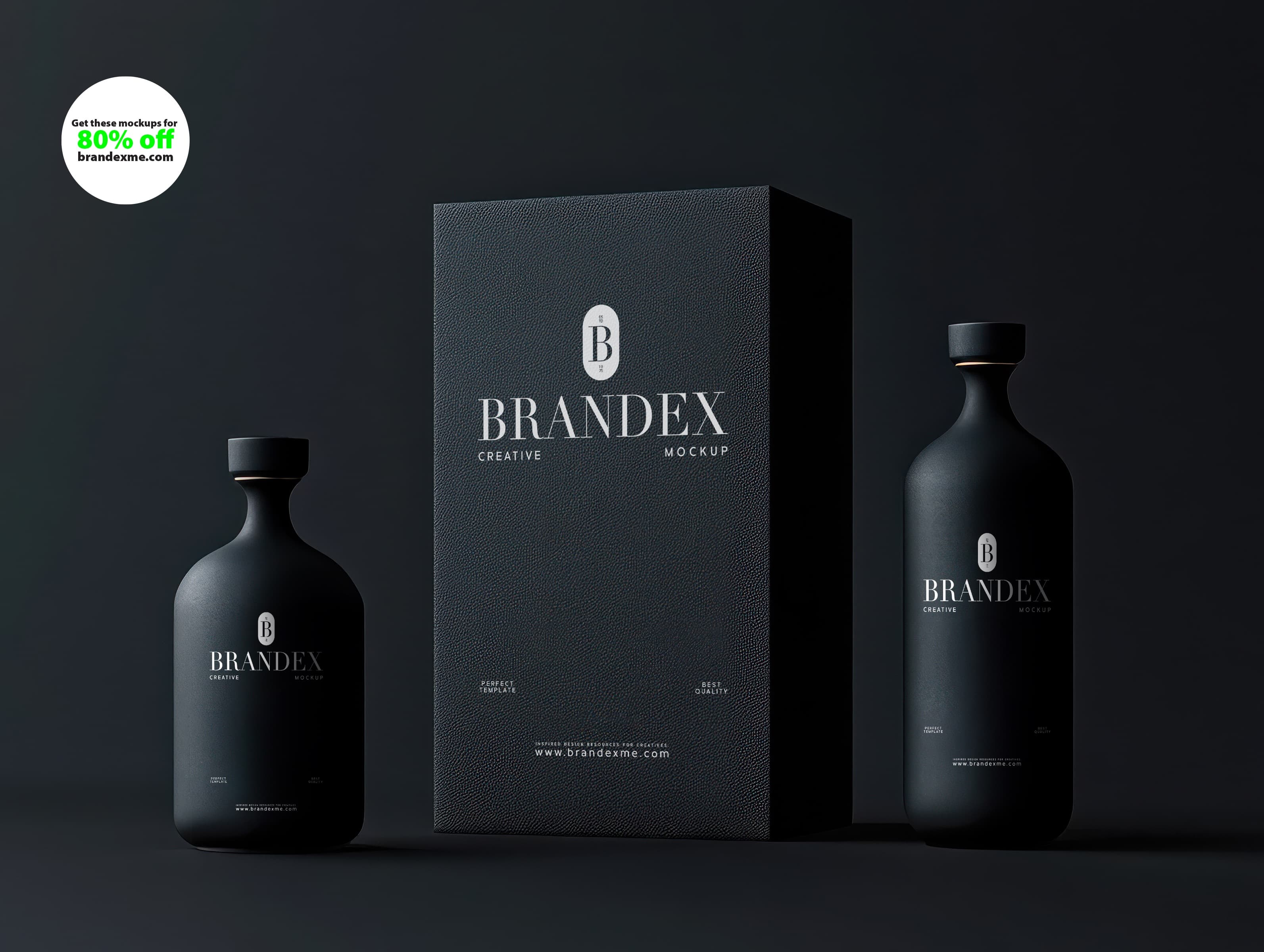 Elegant black cosmetic mockup