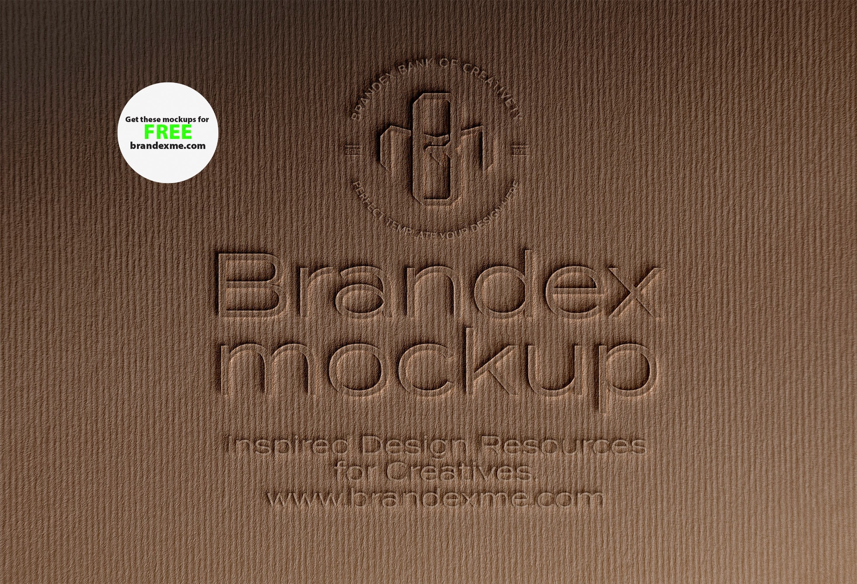 Textured cardboard embossing mockup