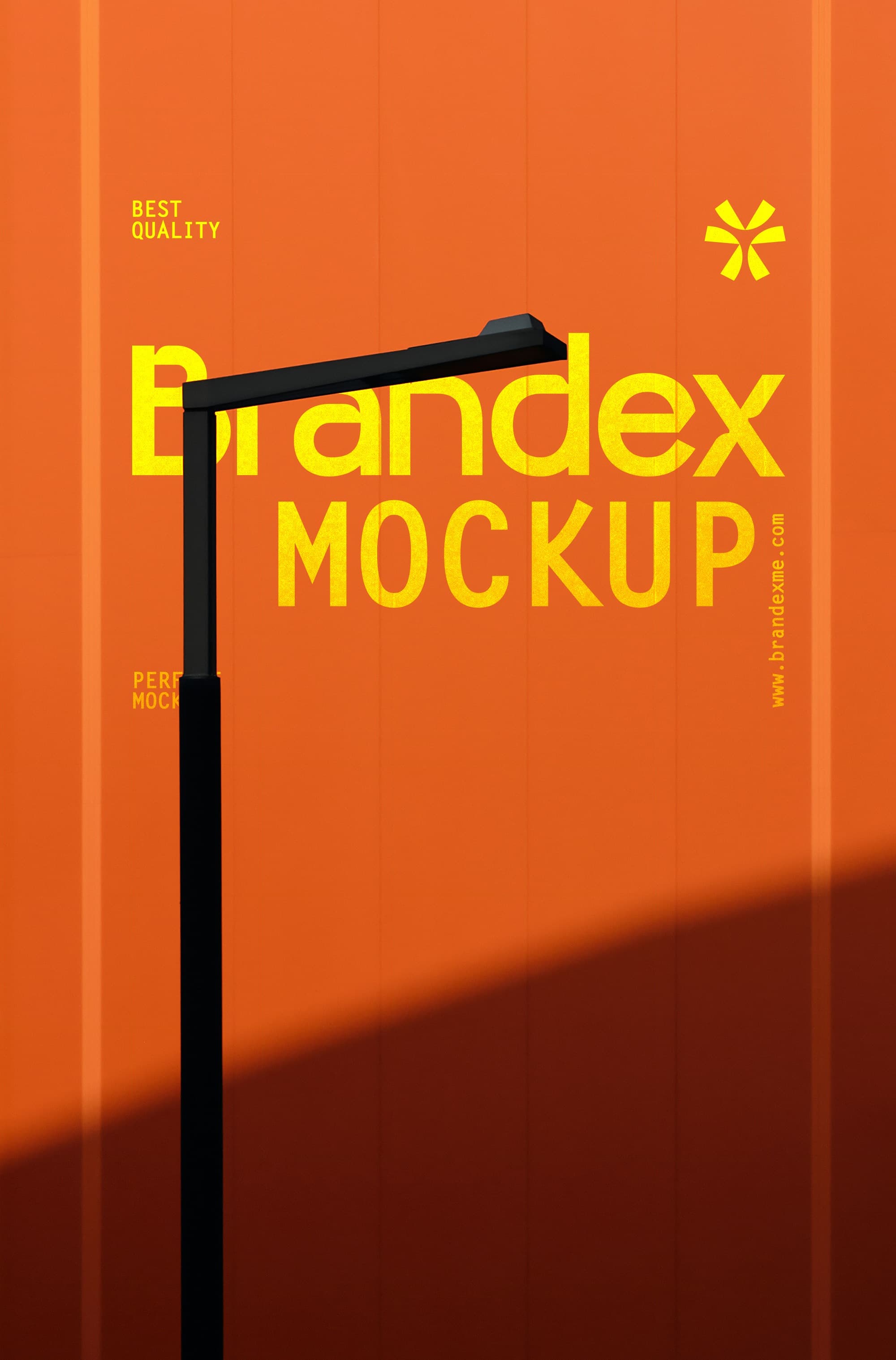 Urban billboard orange mockup