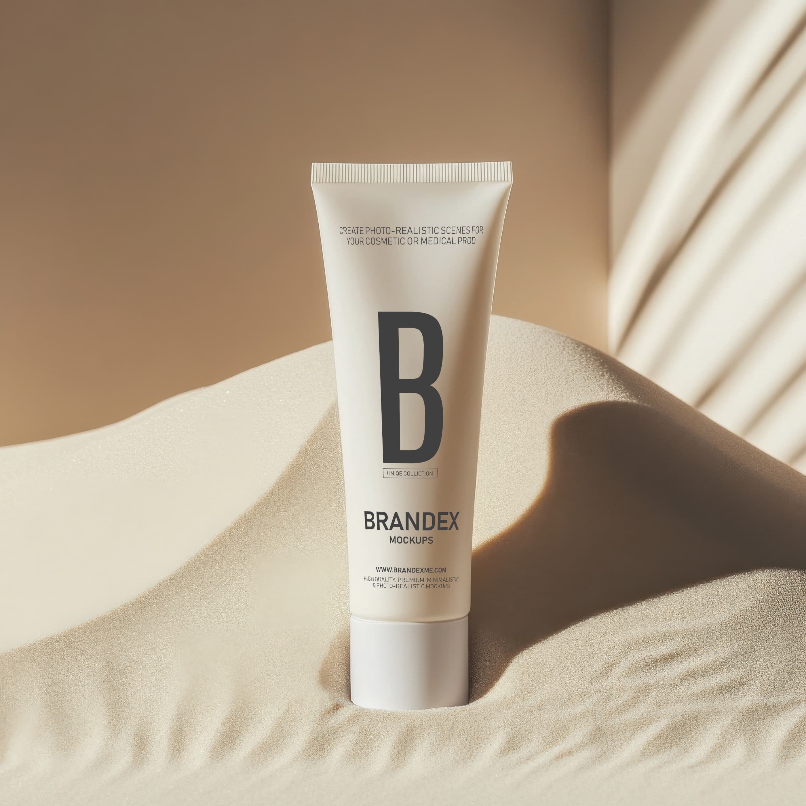 Luxury cosmetic tube mockup