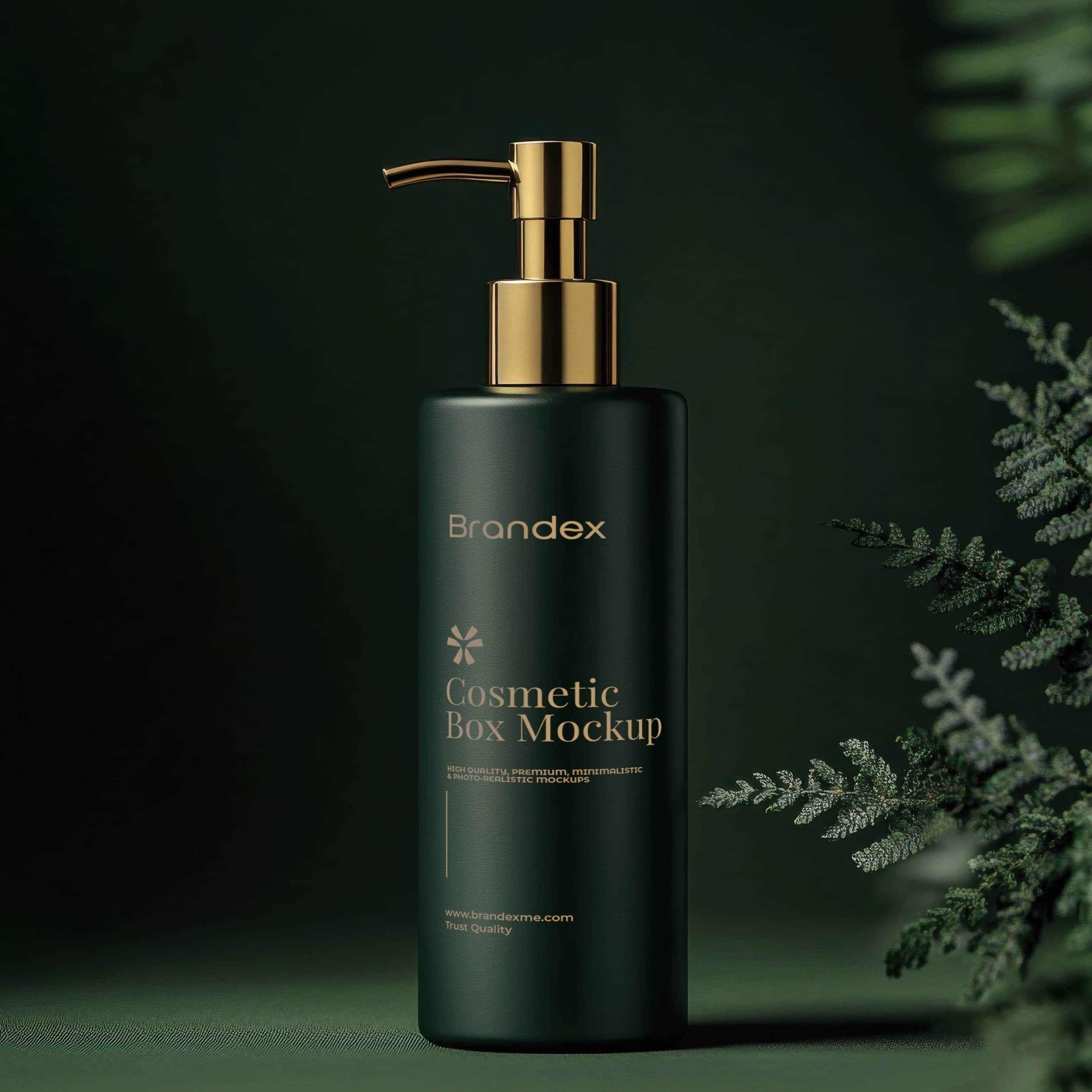 Dark green cosmetic mockup