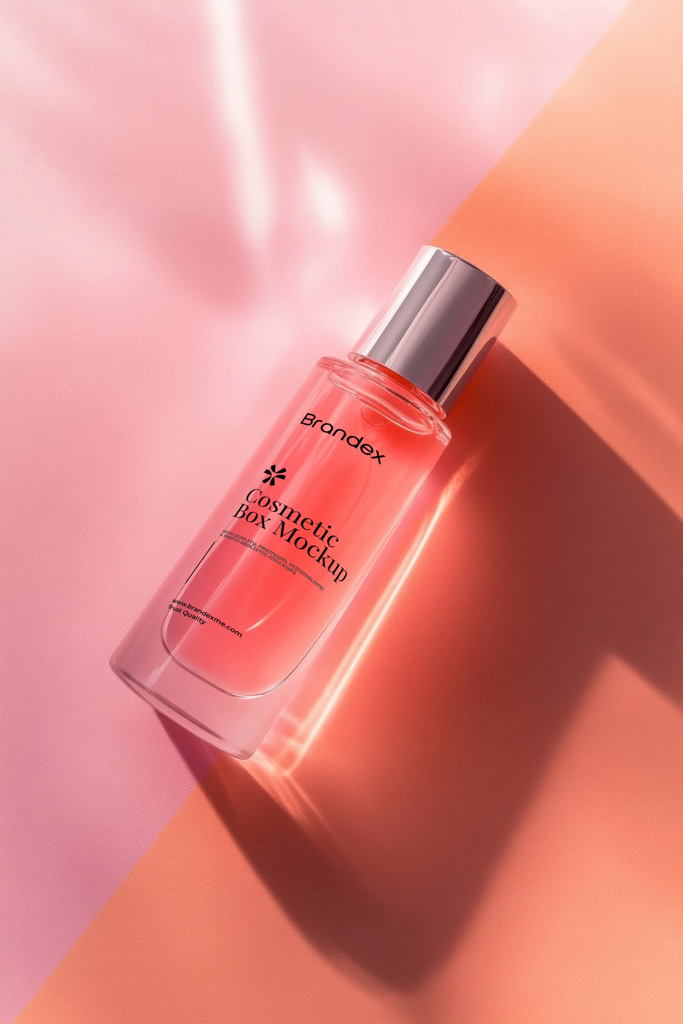 Elegant pink cosmetic mockup