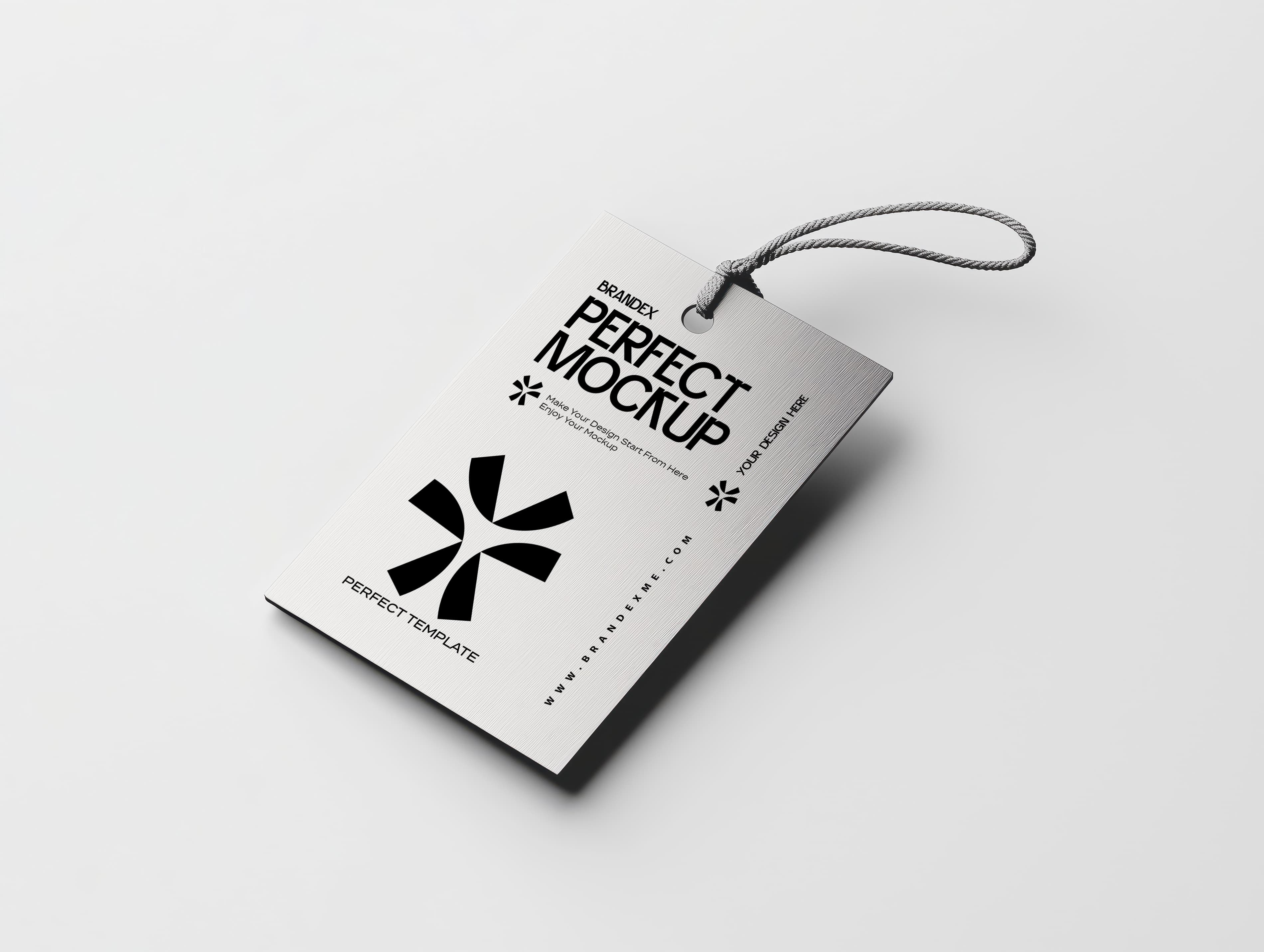 Minimalist hang tag mockup