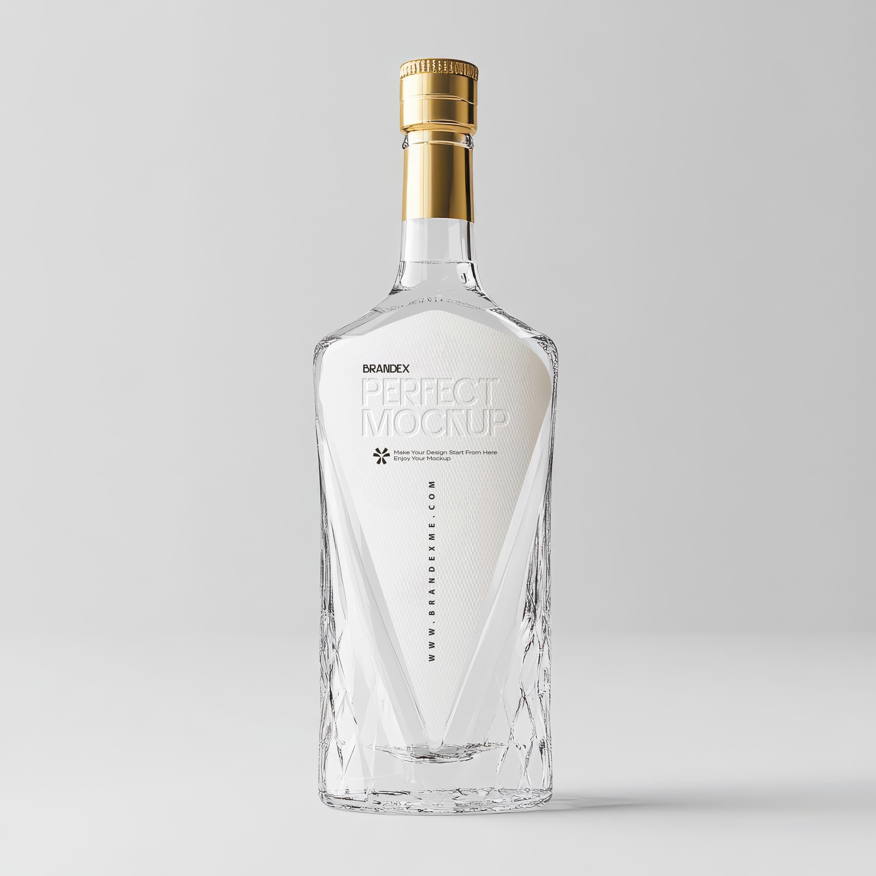 Luxury clear glass mockup