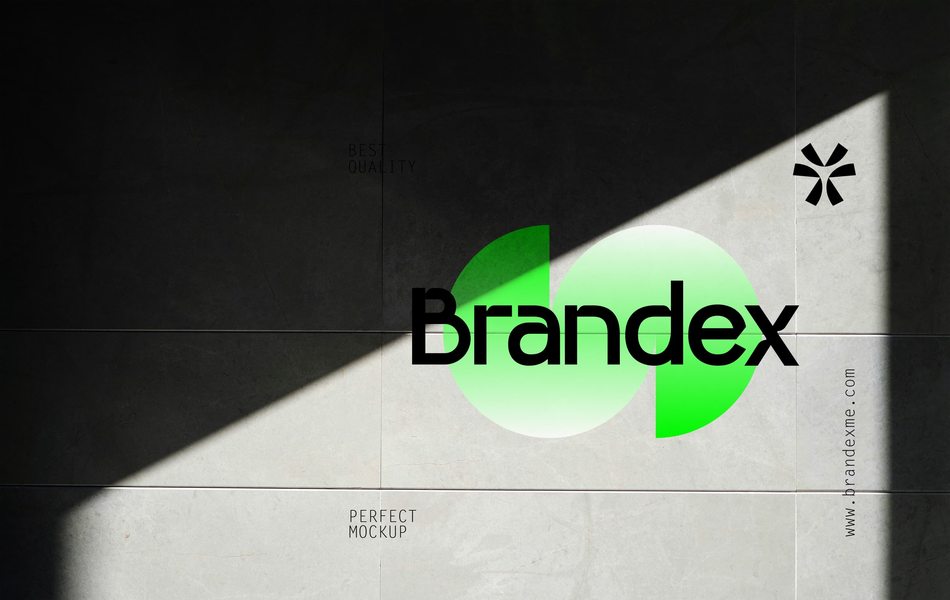 Concrete wall logo mockup