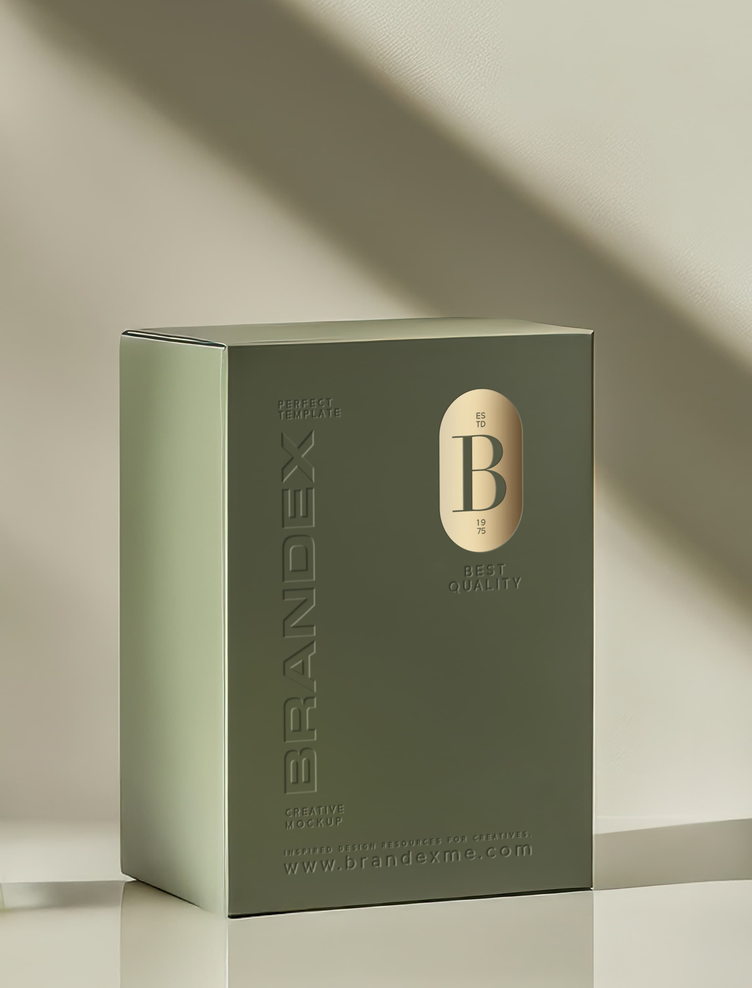 Olive green product mockup