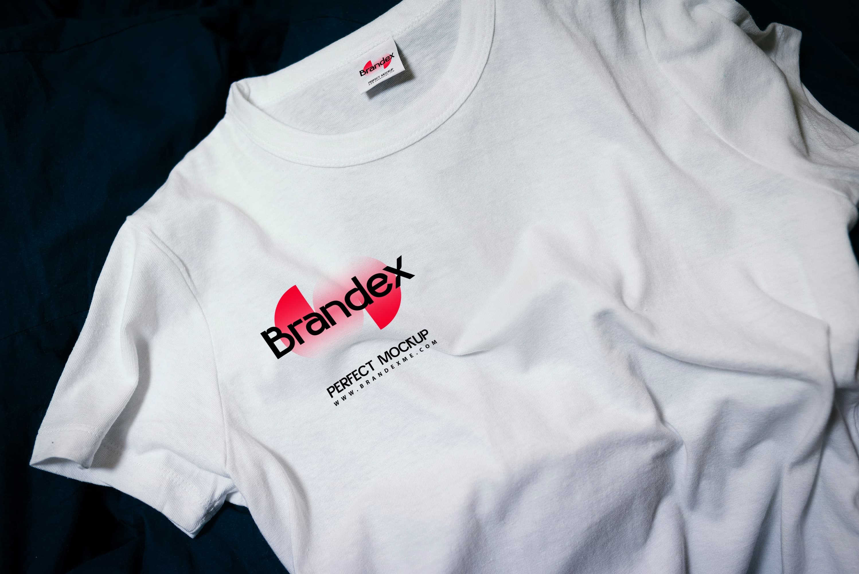 White t-shirt branding mockup