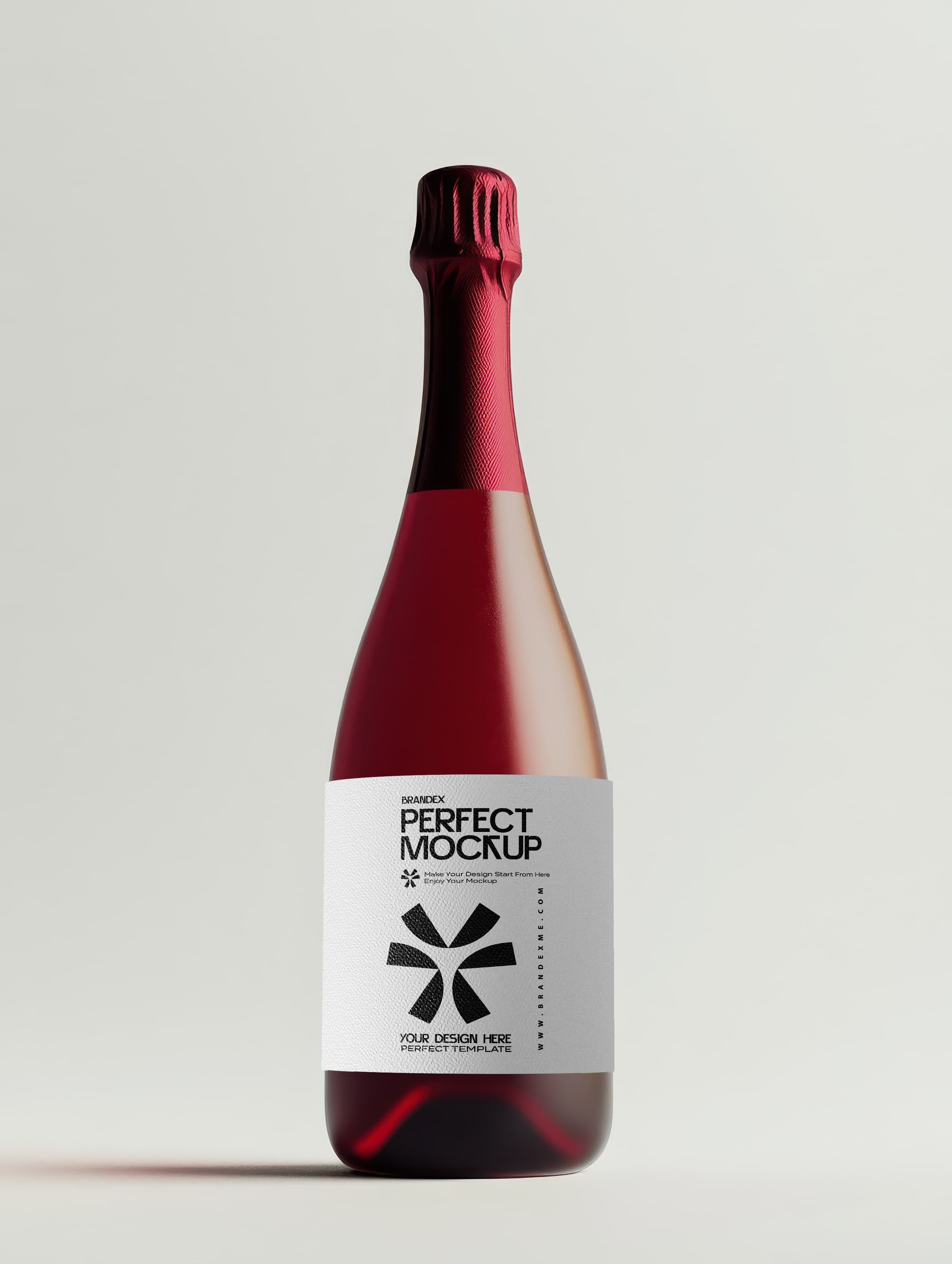 Elegant red wine mockup