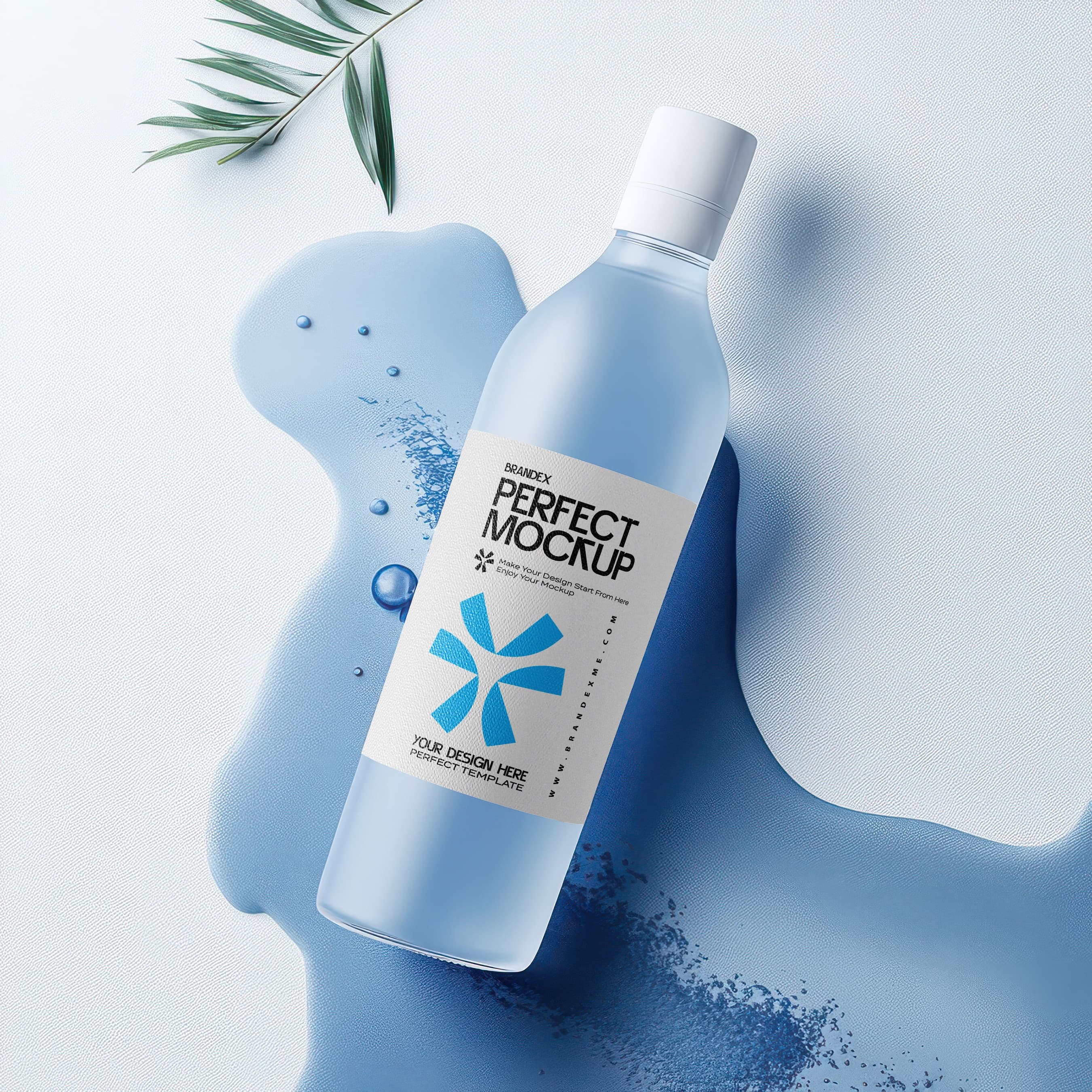 Frosted water mockup