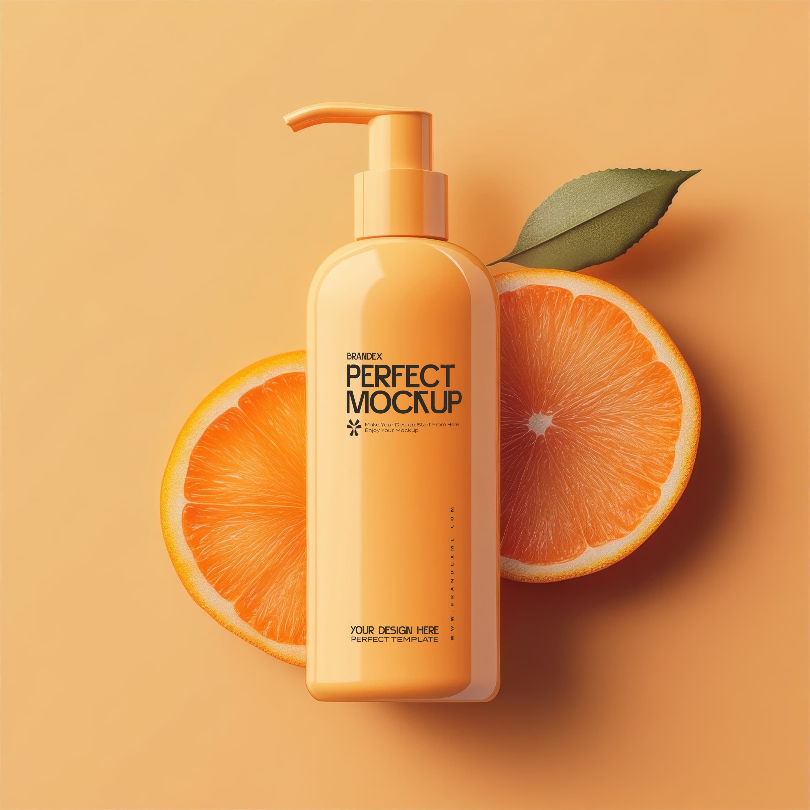 Orange pump mockup