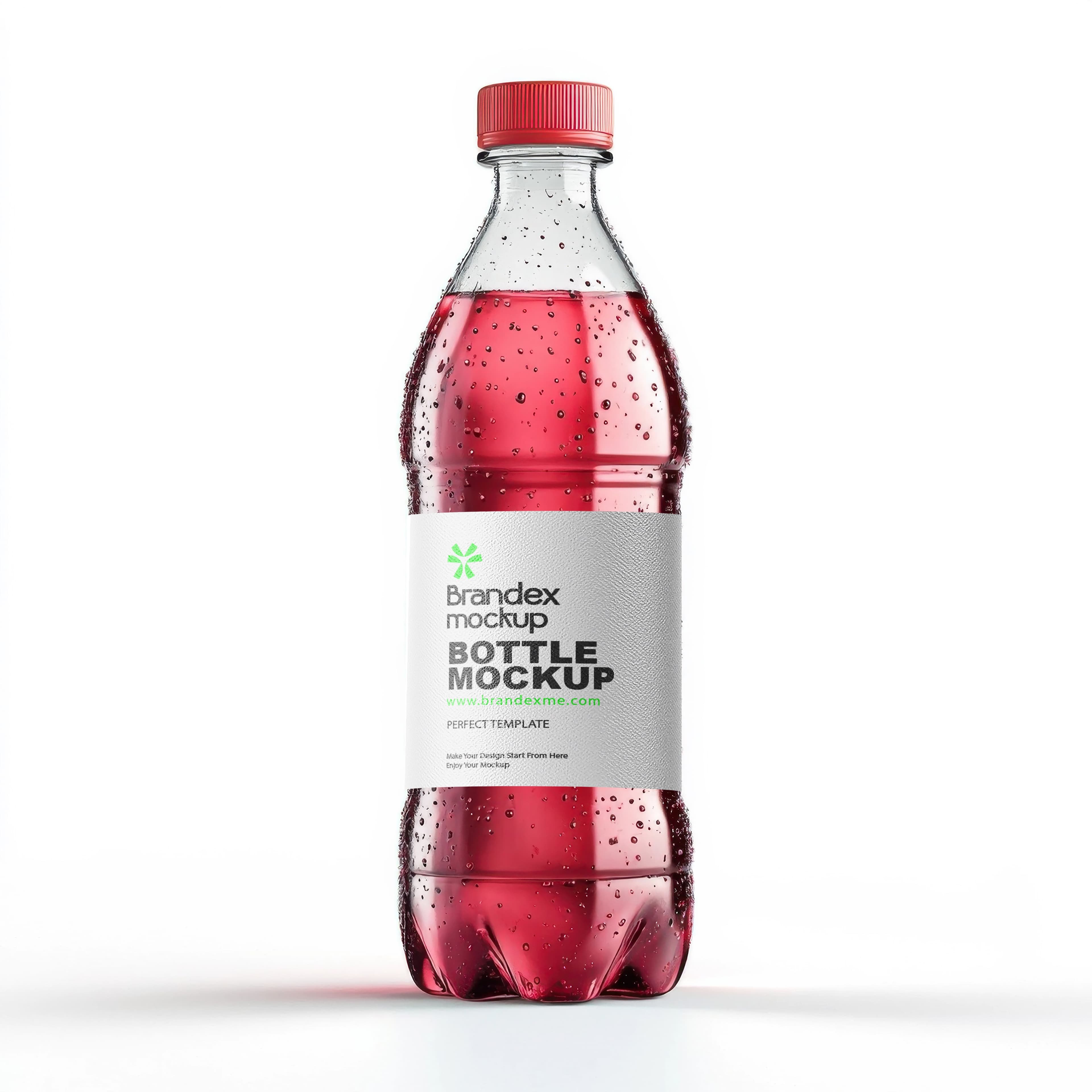 Clear plastic with red liquid mockup