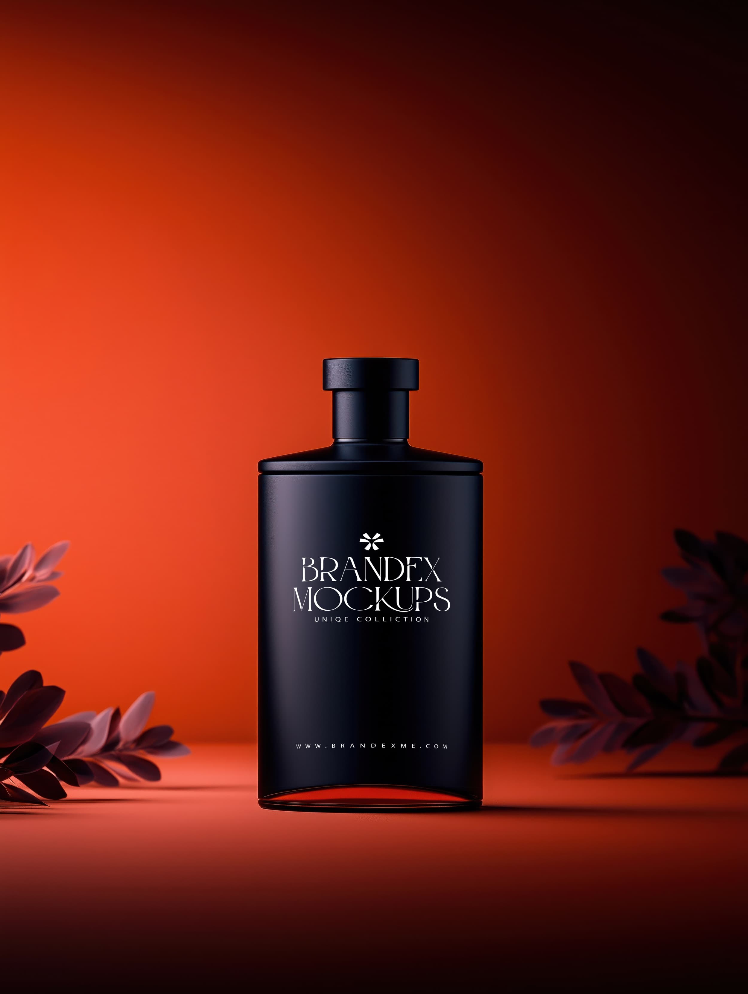 Elegant dark perfume mockup