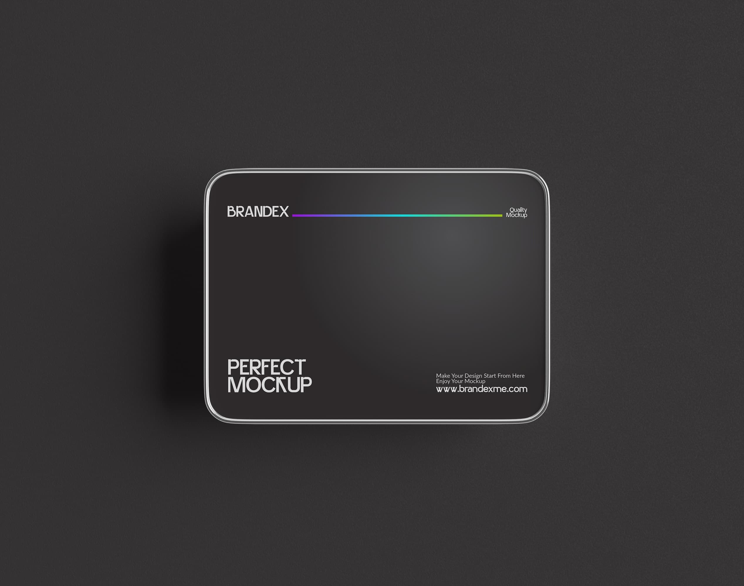 Dark tin mockup