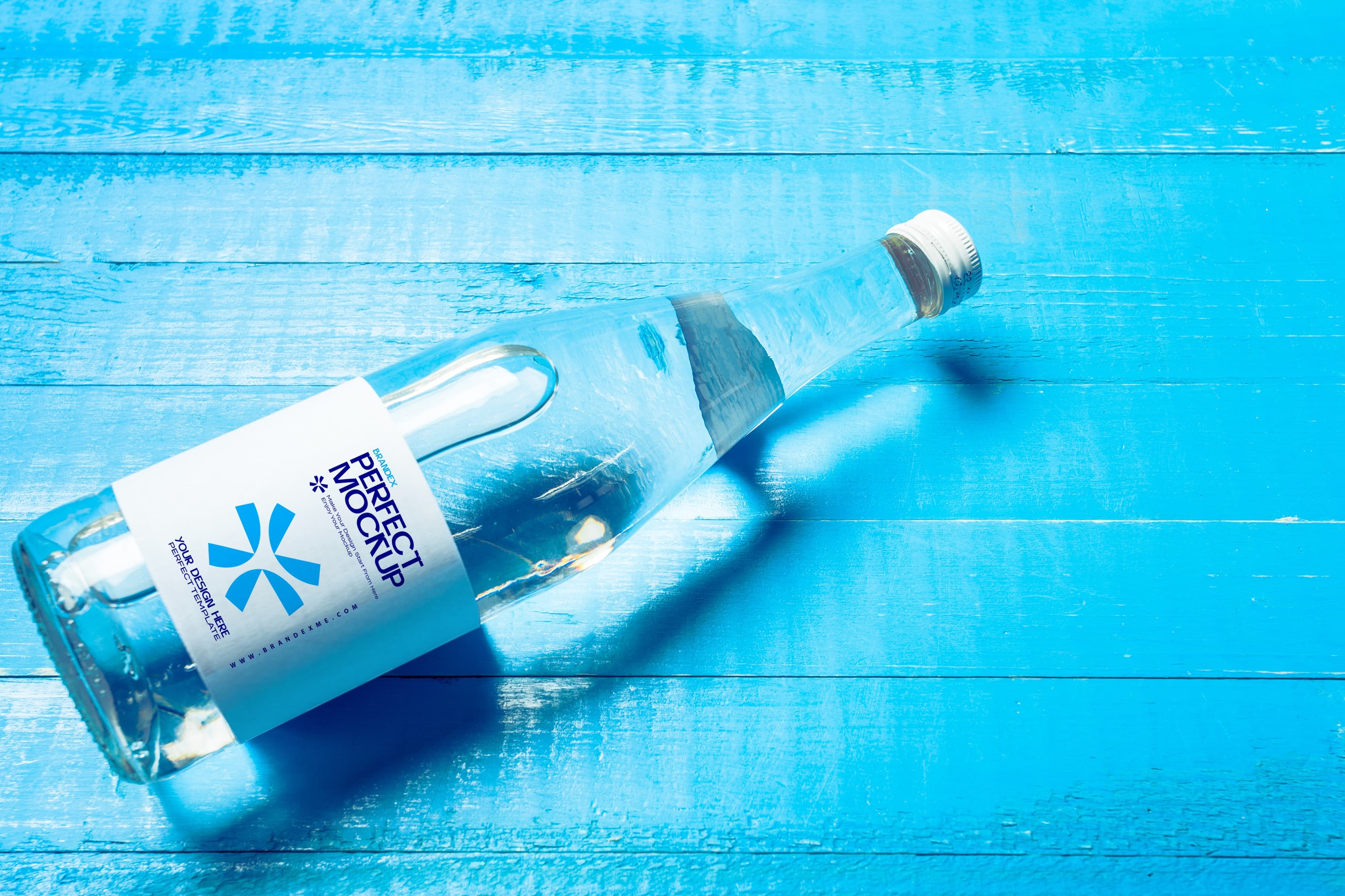 Clear glass water mockup