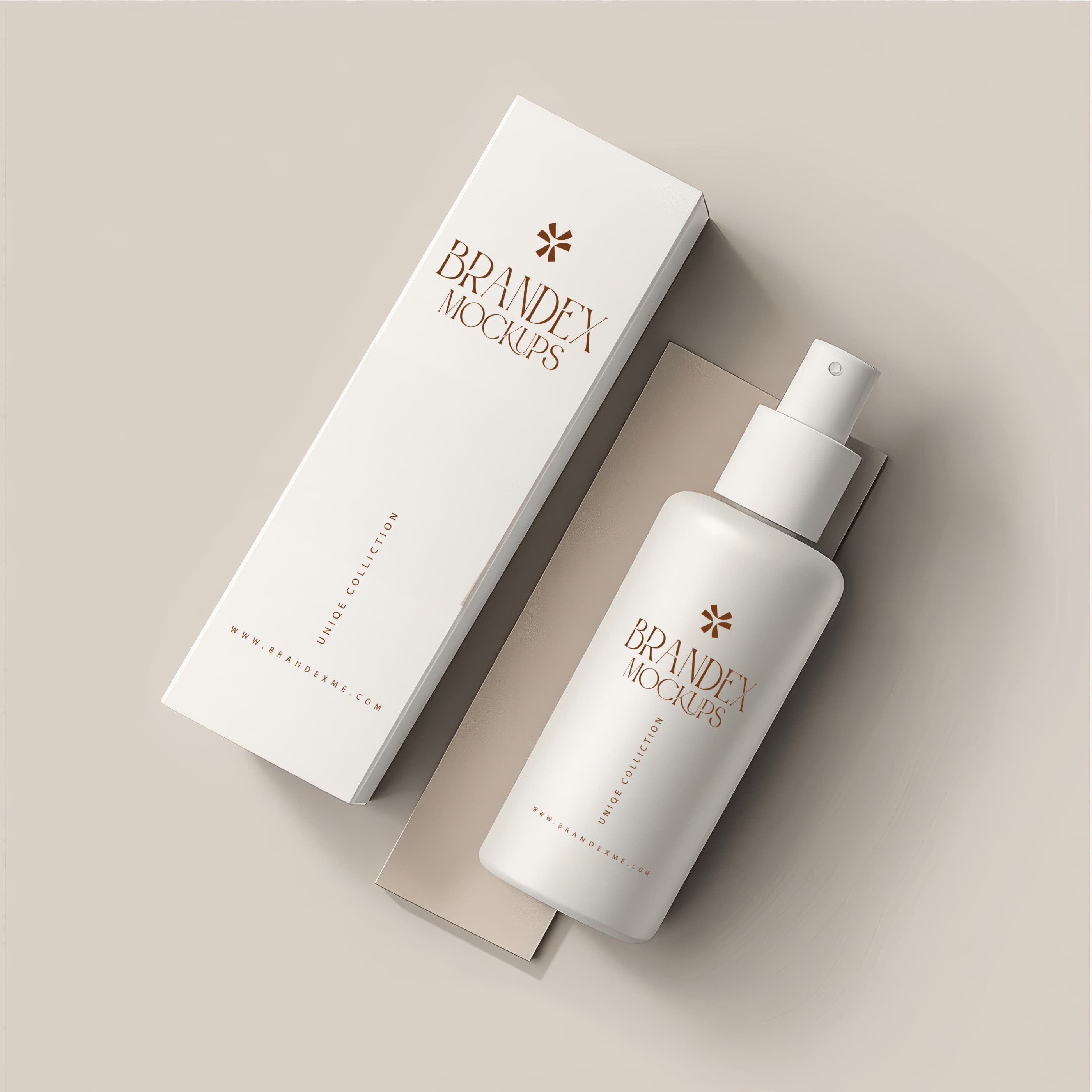 Elegant cosmetic spray mockup