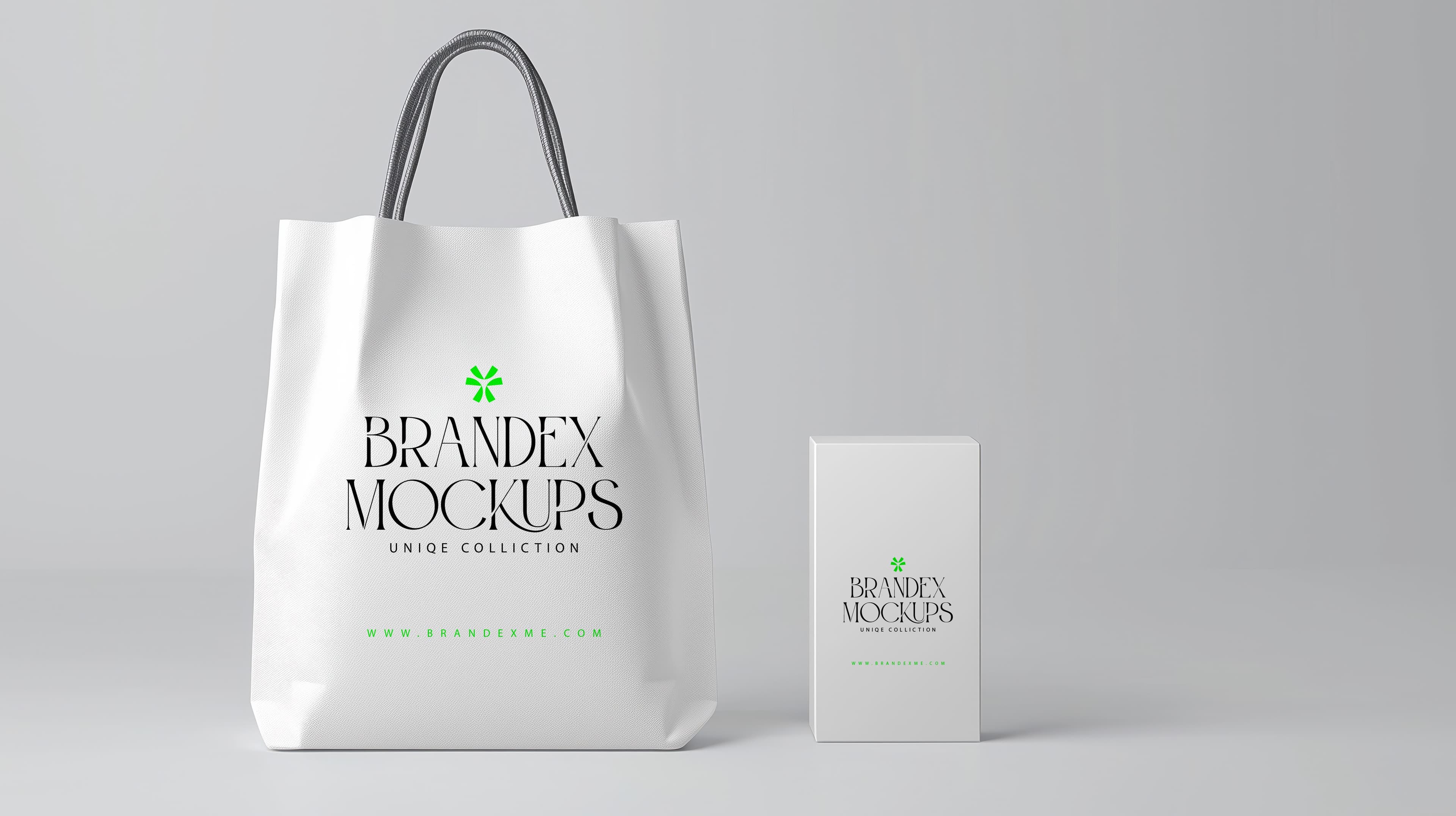 Minimalist shopping bag and mockup